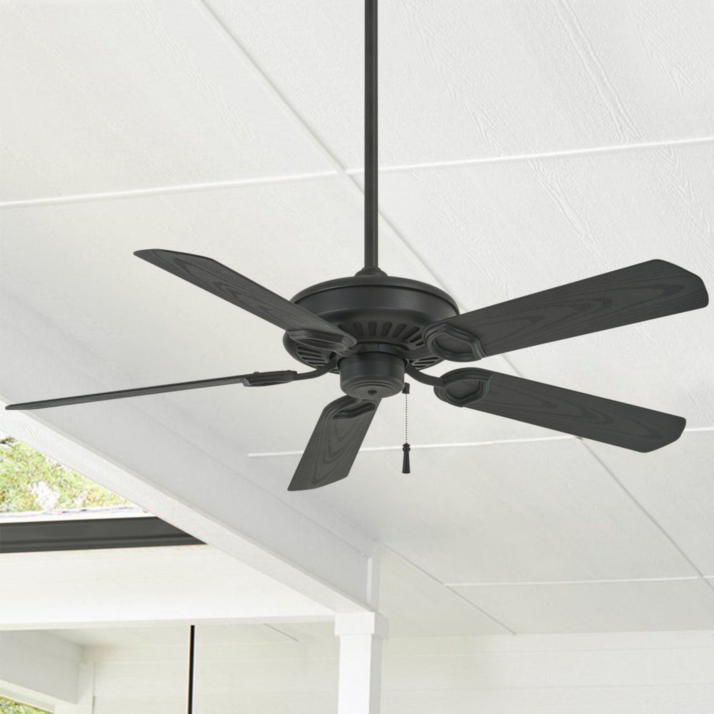 Sundowner 54" Textured Coal Wet Rated Ceiling Fan with Pull Chain