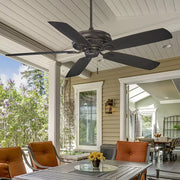 Minka Aire - Sunseeker 60" Smoked Iron Outdoor Ceiling Fan with Pull Chain | Bees Lighting