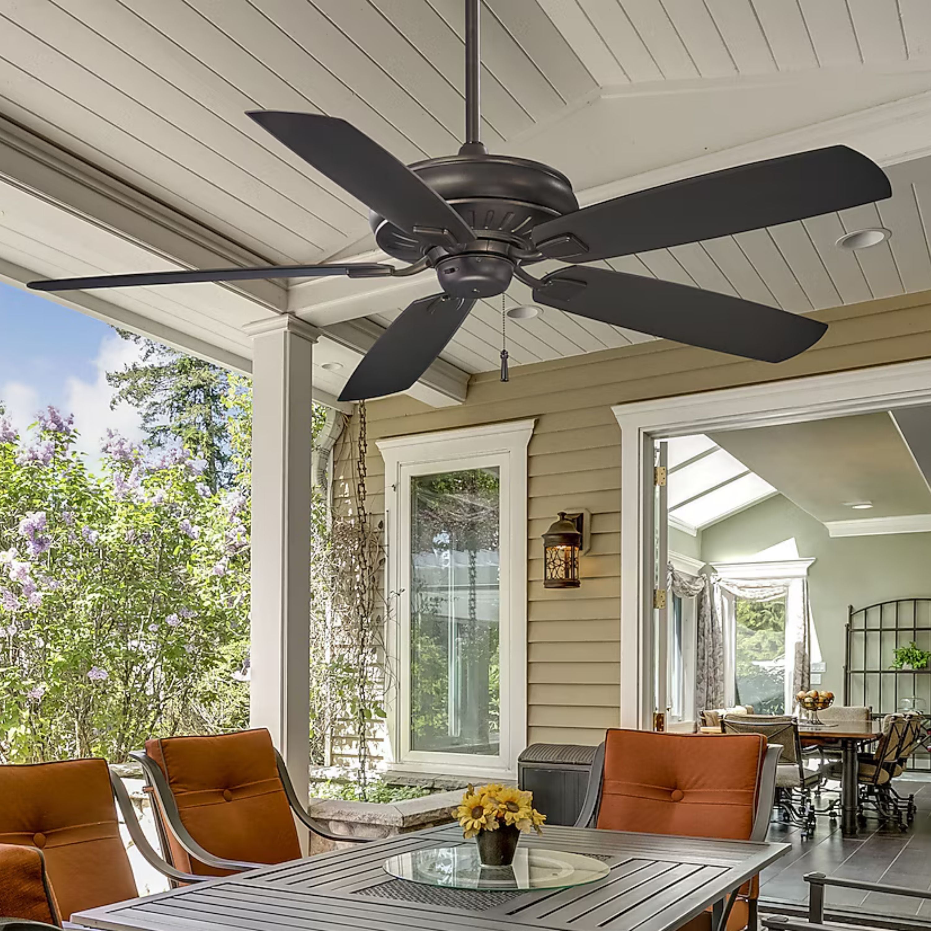 Sunseeker 60" Smoked Iron Outdoor Ceiling Fan with Pull Chain