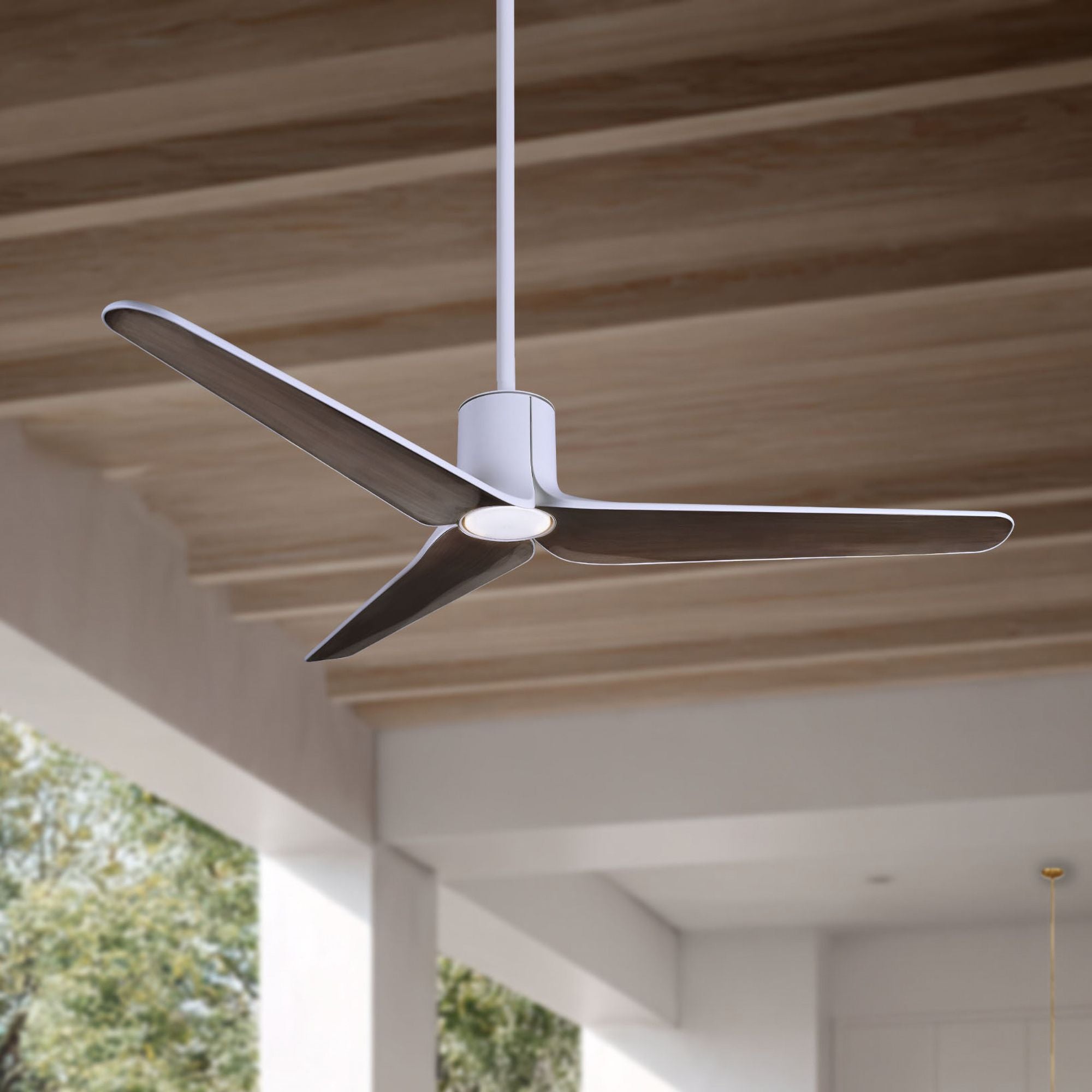 Tempri 56" Indoor/Outdoor LED Ceiling Fan, Flat White