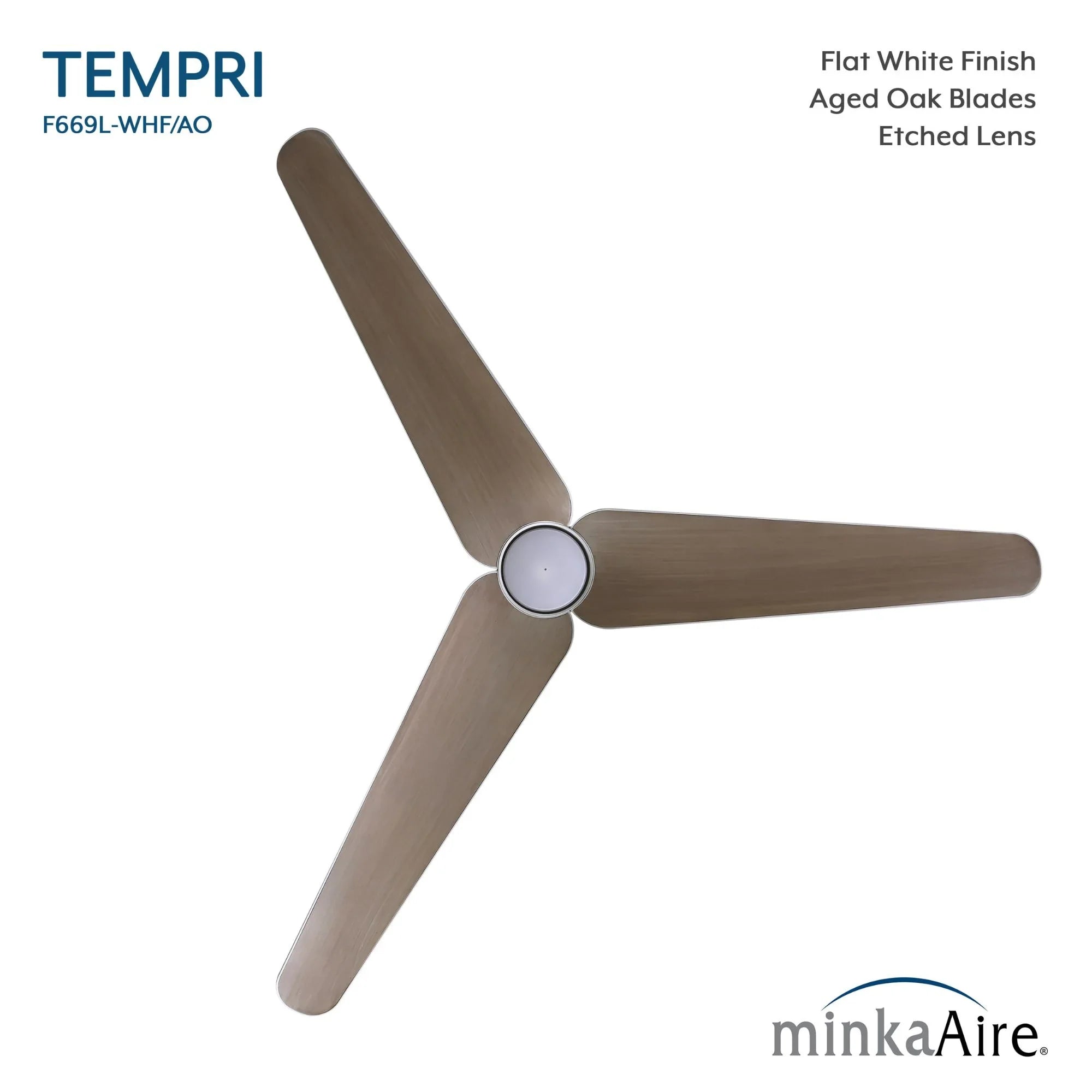 Tempri 56" Indoor/Outdoor LED Ceiling Fan, Flat White