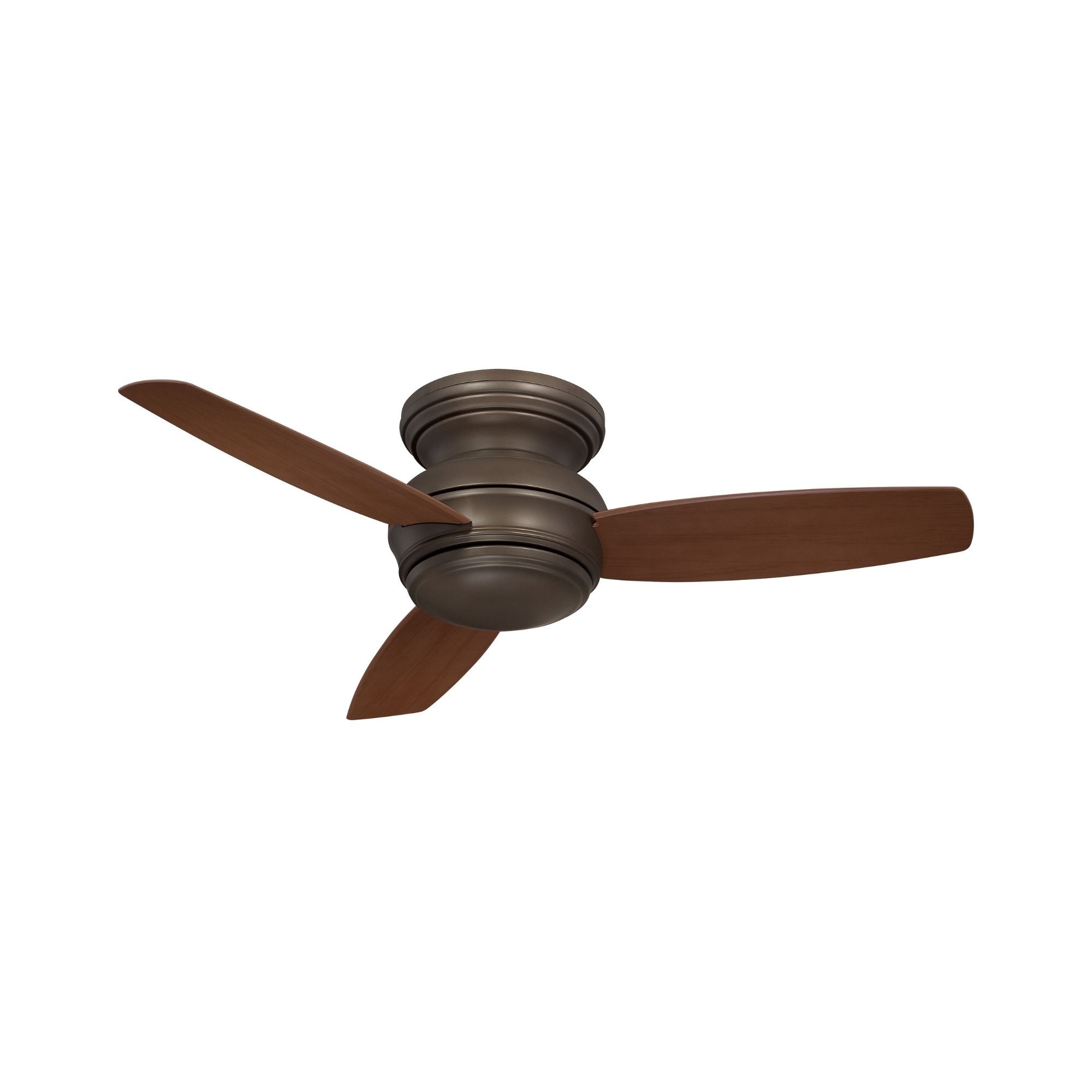 Traditional Concept LED 44" Bronze Outdoor Hugger Ceiling Fan with Wall Control