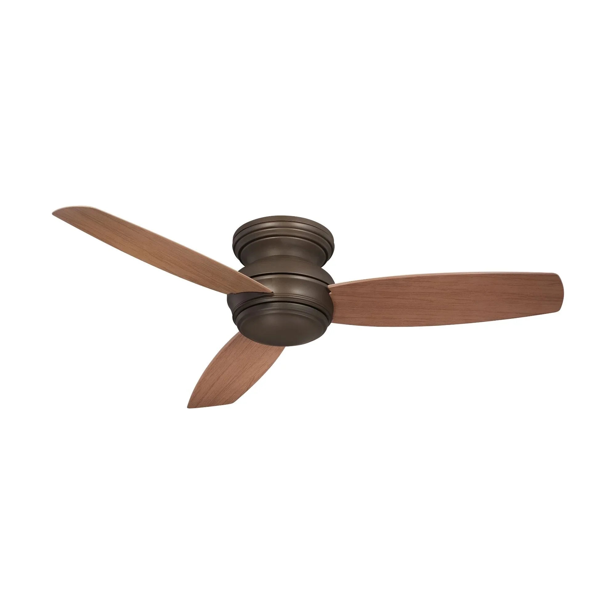 Traditional Concept LED 52" Bronze Outdoor Hugger Ceiling Fan with Wall Control