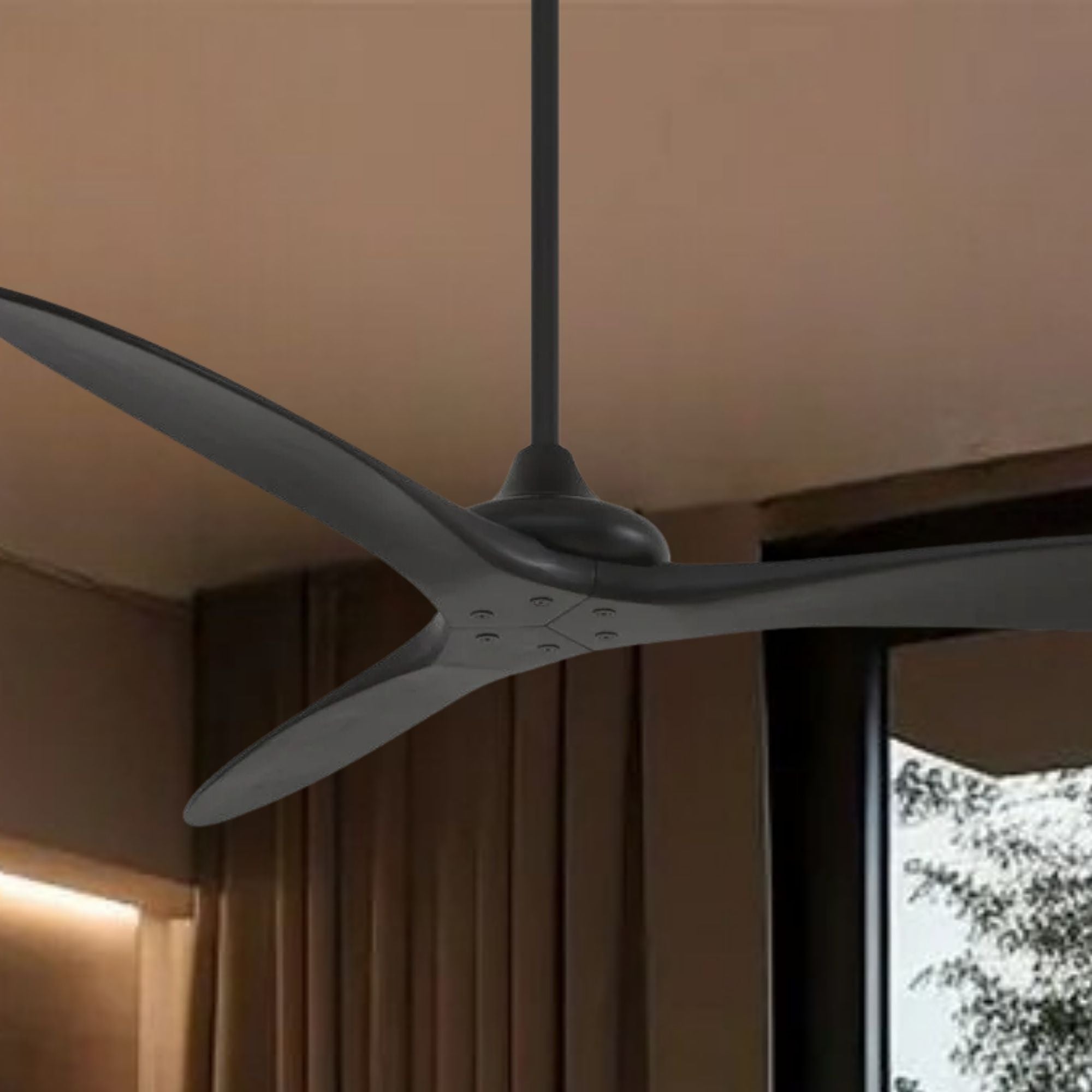Minka Aire - Vapor 60" Ceiling Fan with Remote, Black Coal | Bees Lighting
