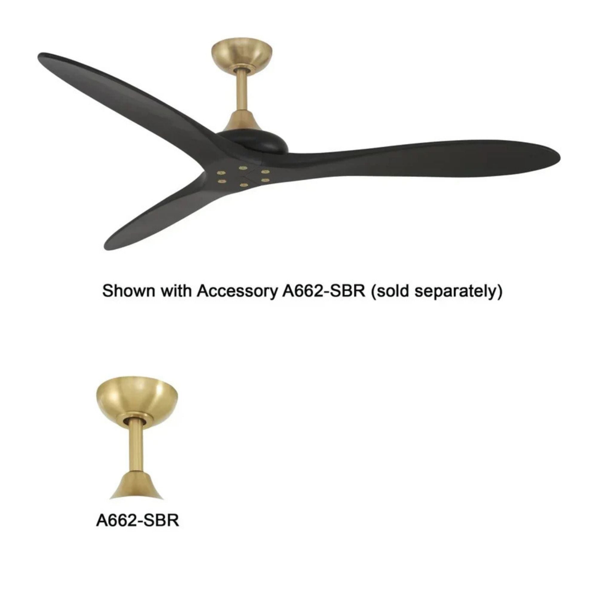 Vapor 60" Ceiling Fan with Remote, Black Coal