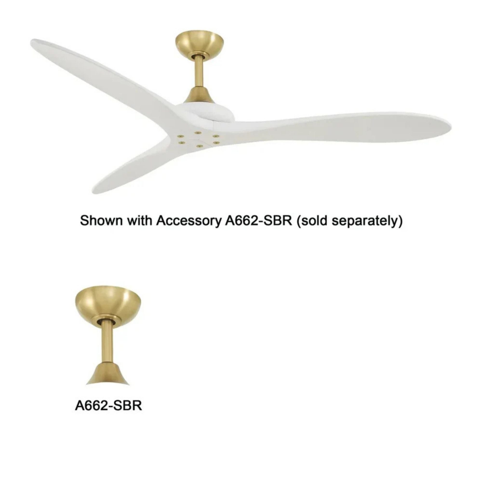 Vapor 60" Ceiling Fan with Remote, Flat White