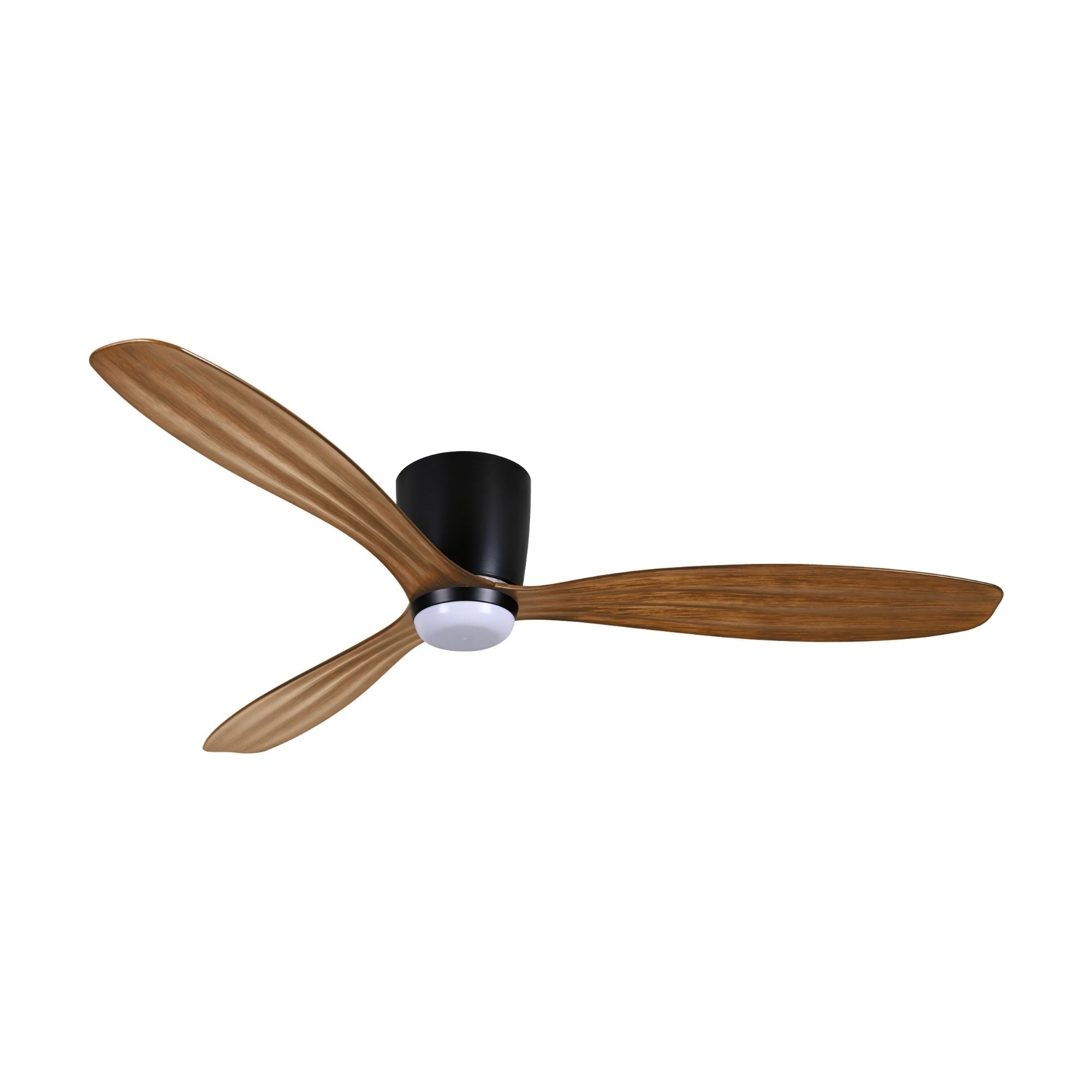 Ventiara 52" Coal Black LED Flush Mount Ceiling Fan