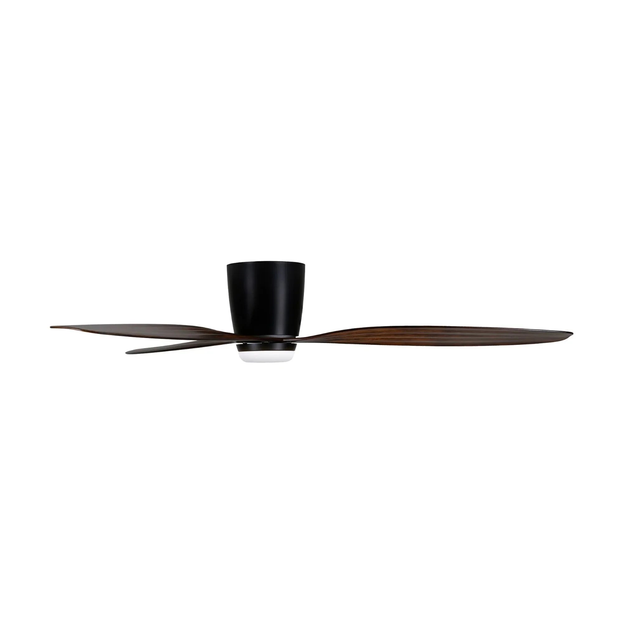 Ventiara 52" Coal Black LED Flush Mount Ceiling Fan