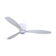 Ventiara 52" Flat White LED Flush Mount Ceiling Fan