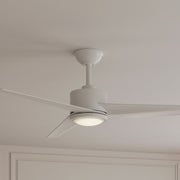 Minka Aire Verna 52'' Ceiling Fan with LED Light AC Motor Flat White