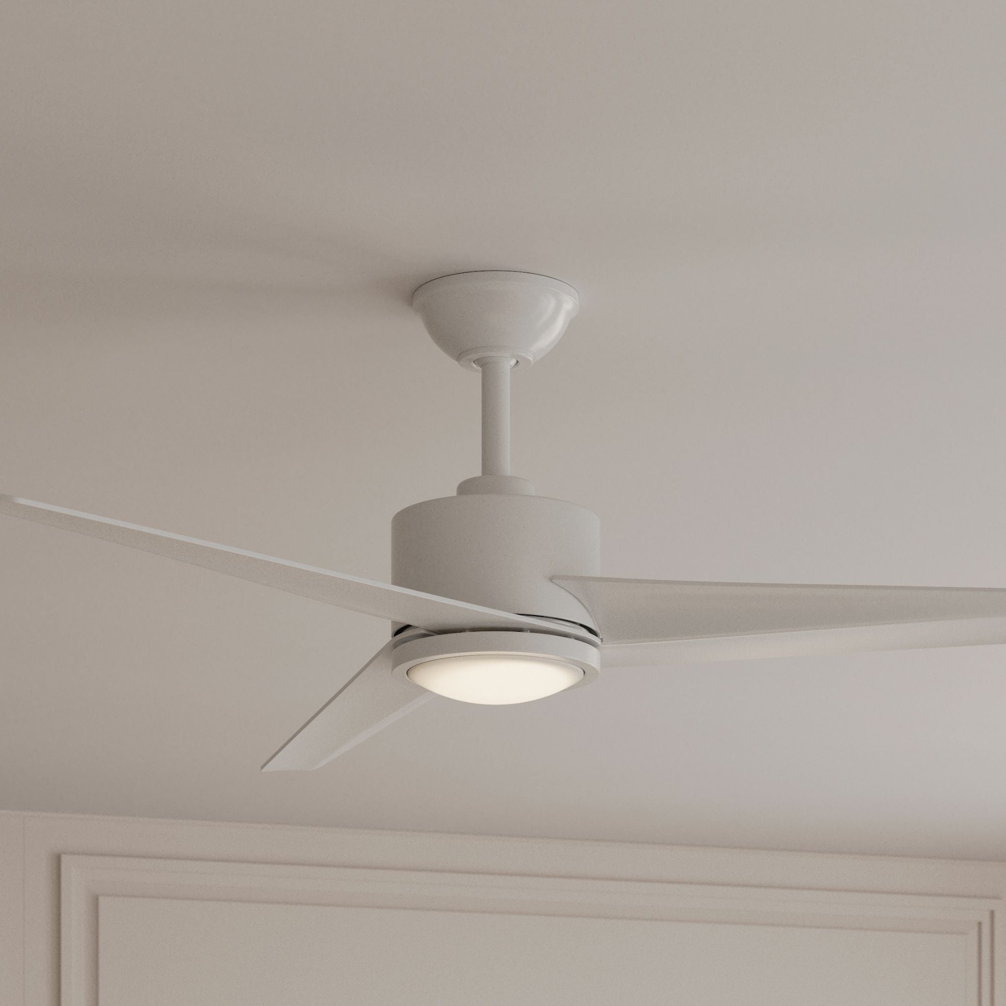 Minka Aire Verna 52'' Ceiling Fan with LED Light AC Motor Flat White