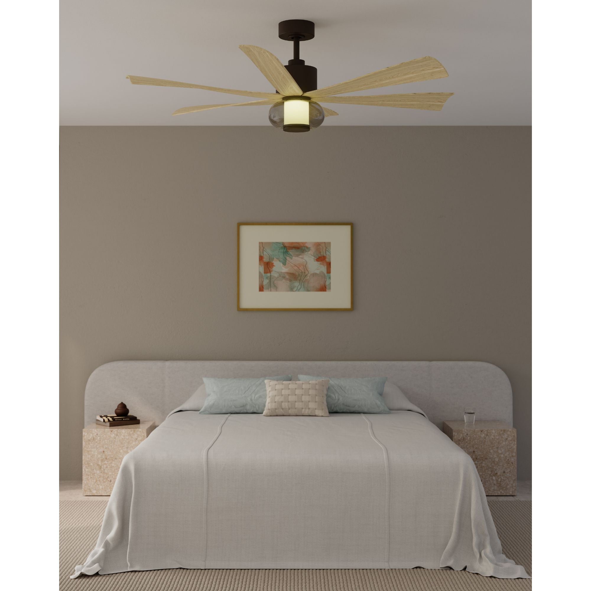 Minka Aire Veyra 56'' Smart Ceiling Fan with LED Light DC Motor Dark Bronze
