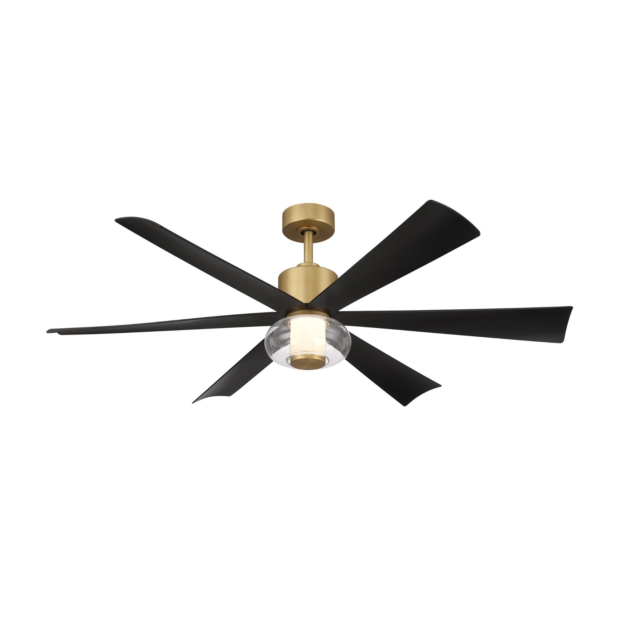 Minka Aire Veyra 56'' Smart Ceiling Fan with LED Light DC Motor Legacy Brass/Coal Black