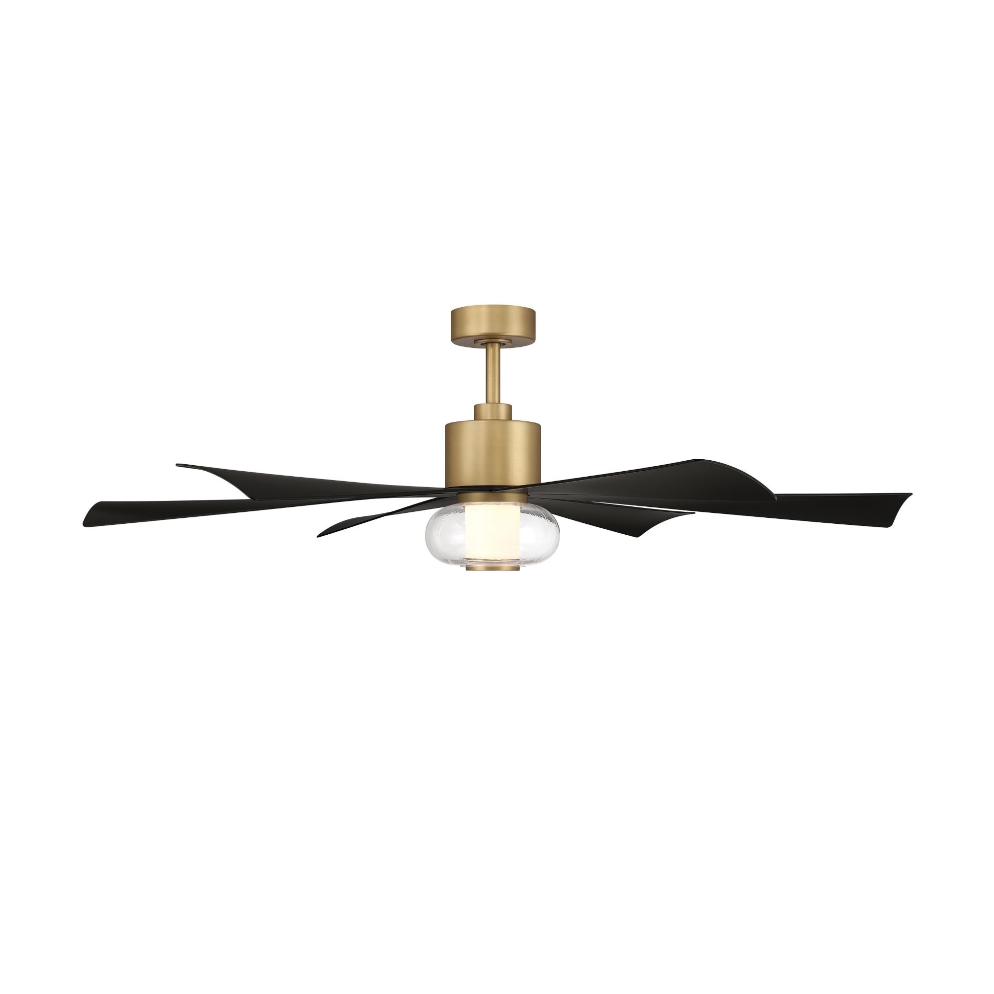 Minka Aire Veyra 56'' Smart Ceiling Fan with LED Light DC Motor Legacy Brass/Coal Black