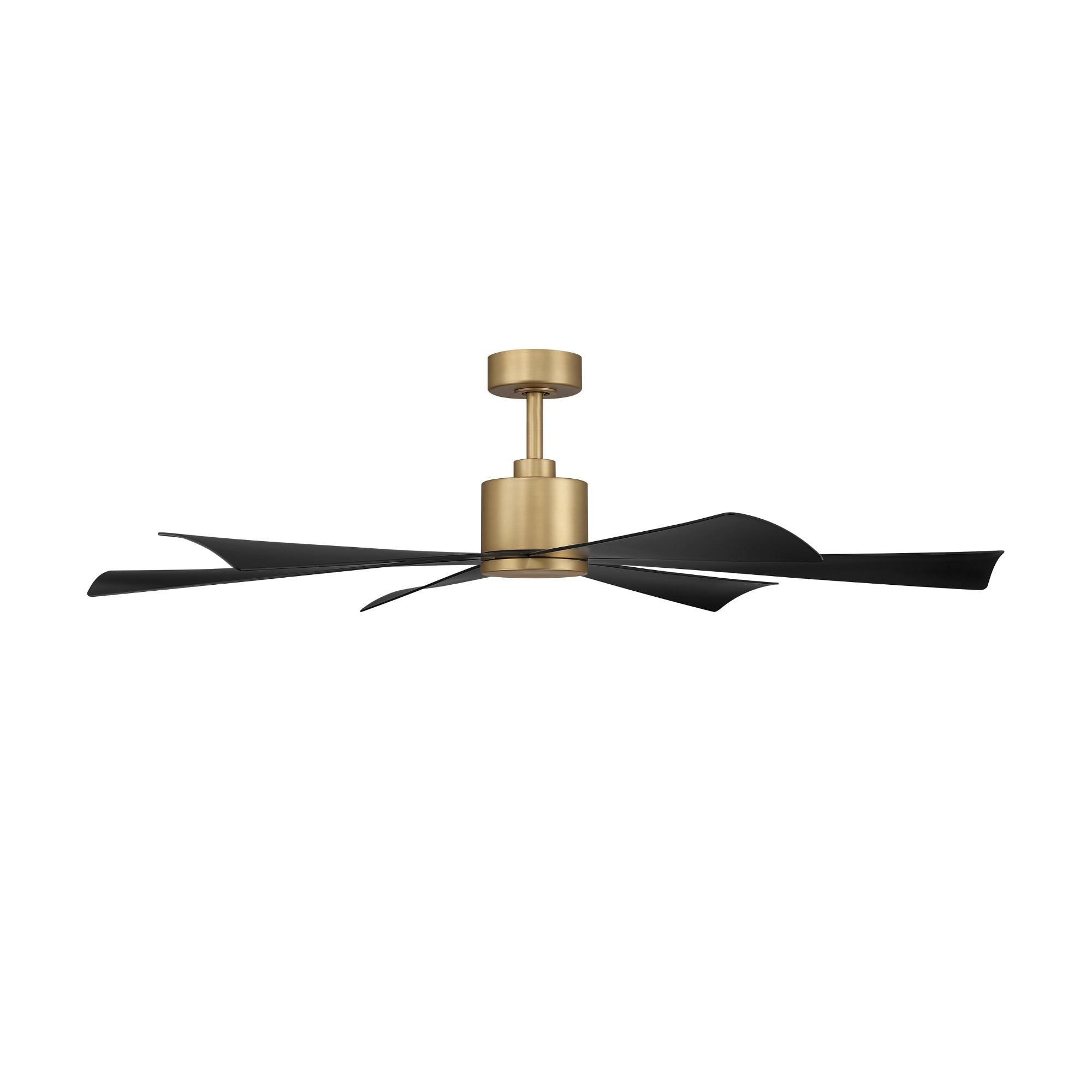 Minka Aire Veyra 56'' Smart Ceiling Fan with LED Light DC Motor Legacy Brass/Coal Black