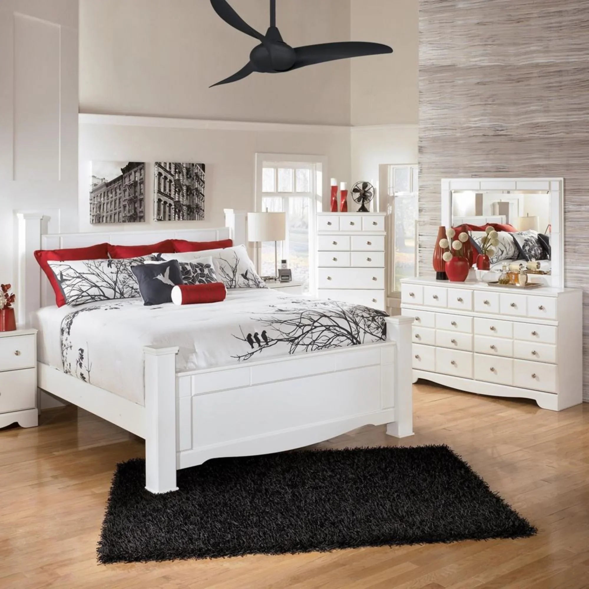 Wave 44" Black Coal Indoor Ceiling Fan with Remote