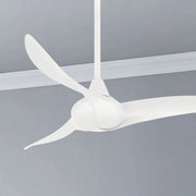 Wave 44" White Indoor Ceiling Fan with Remote