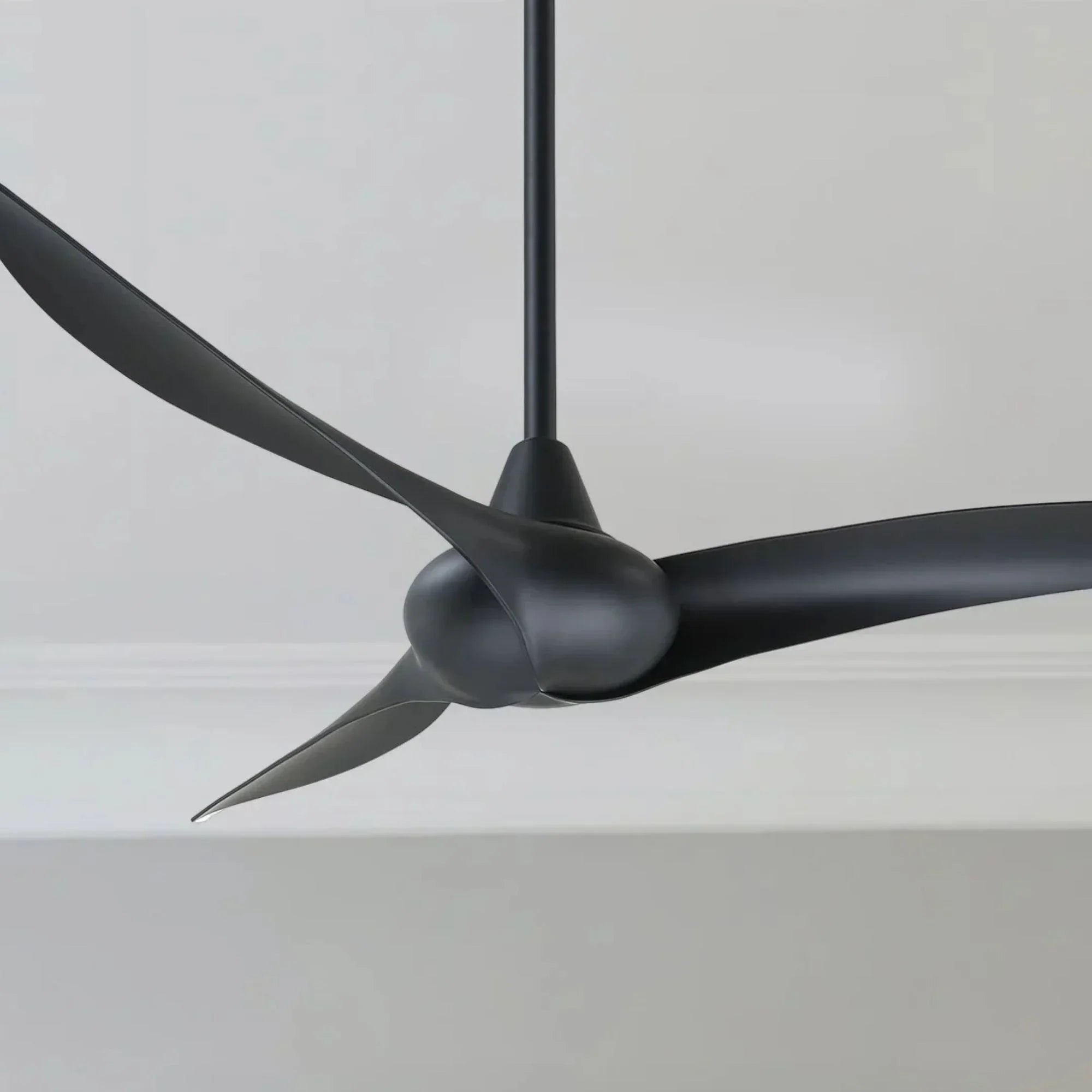 Wave 52" Black Coal Indoor Ceiling Fan with Remote