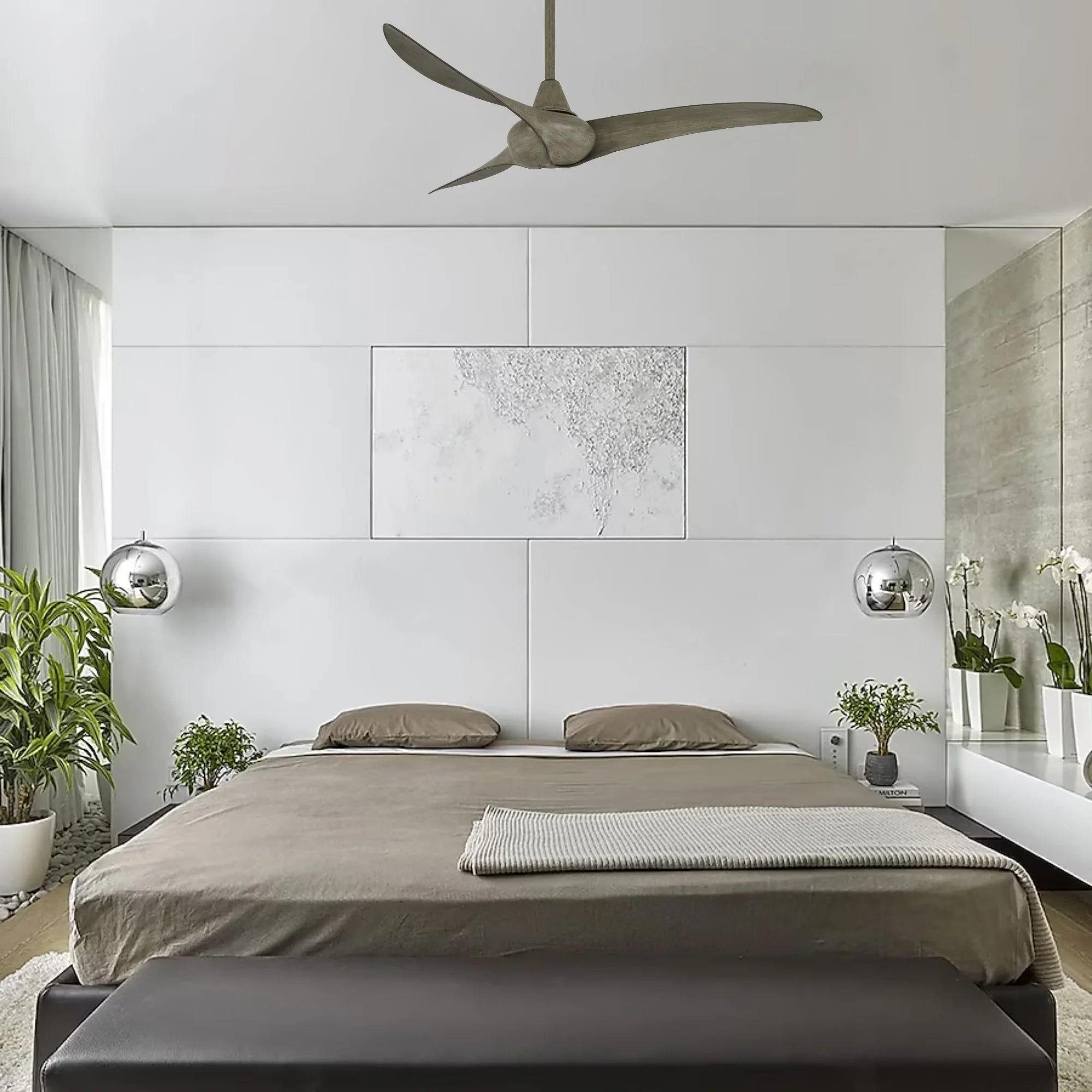 Wave 52" Driftwood Indoor Ceiling Fan with Remote