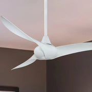 Wave 52" White Indoor Ceiling Fan with Remote