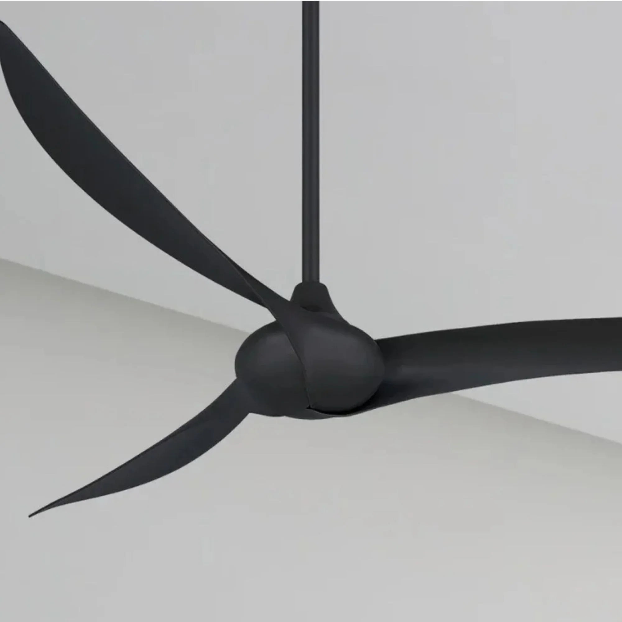 Wave 65" Black Coal Indoor Ceiling Fan with Remote