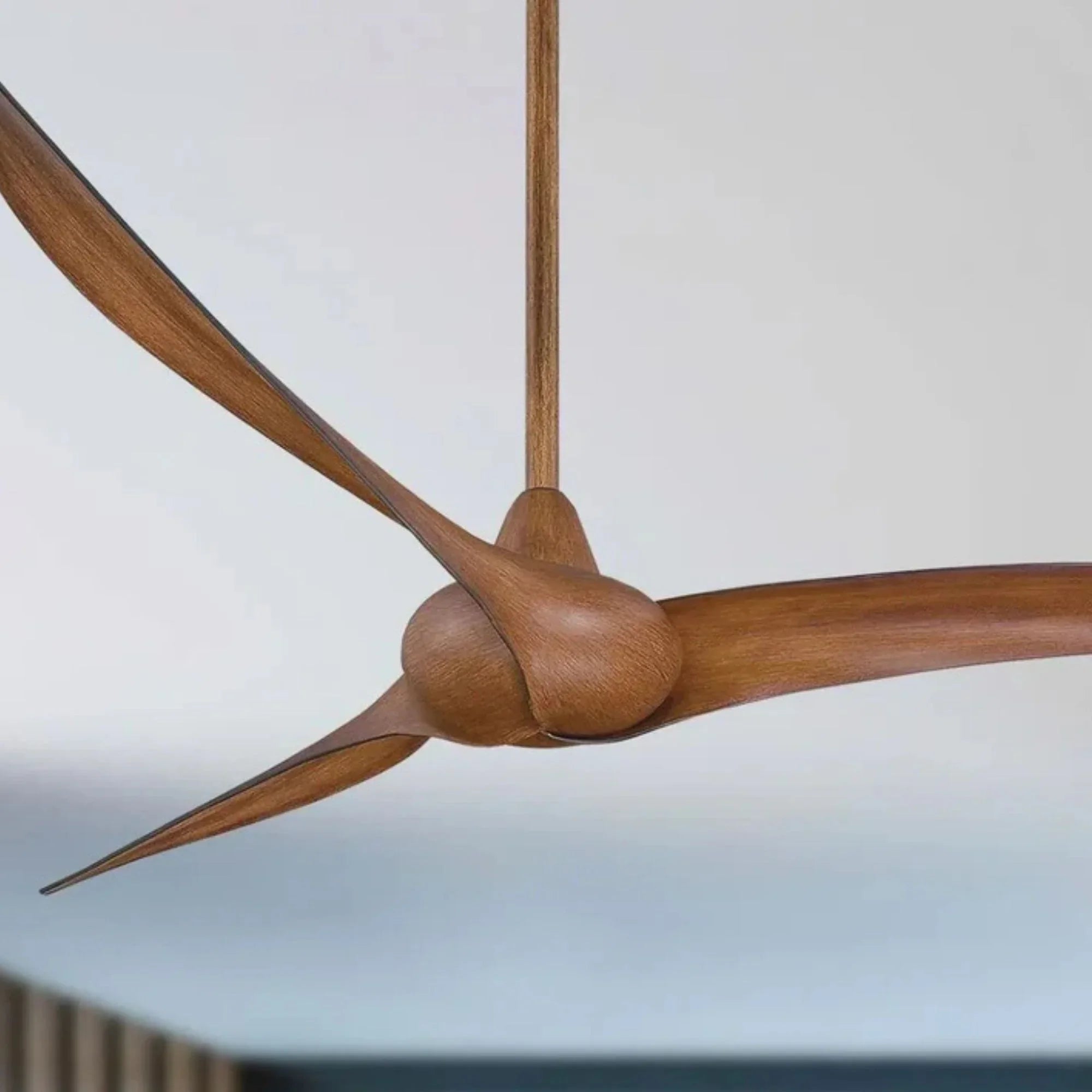 Wave 65" Distressed Koa Indoor Ceiling Fan with Remote