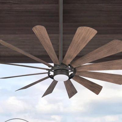 Windmolen LED 65" Wet Rated Smart Ceiling Fan, Oil Rubbed Bronze