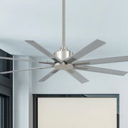Xtreme H2O 52" Windmill Outdoor Ceiling Fan with Remote, Brushed Nickel