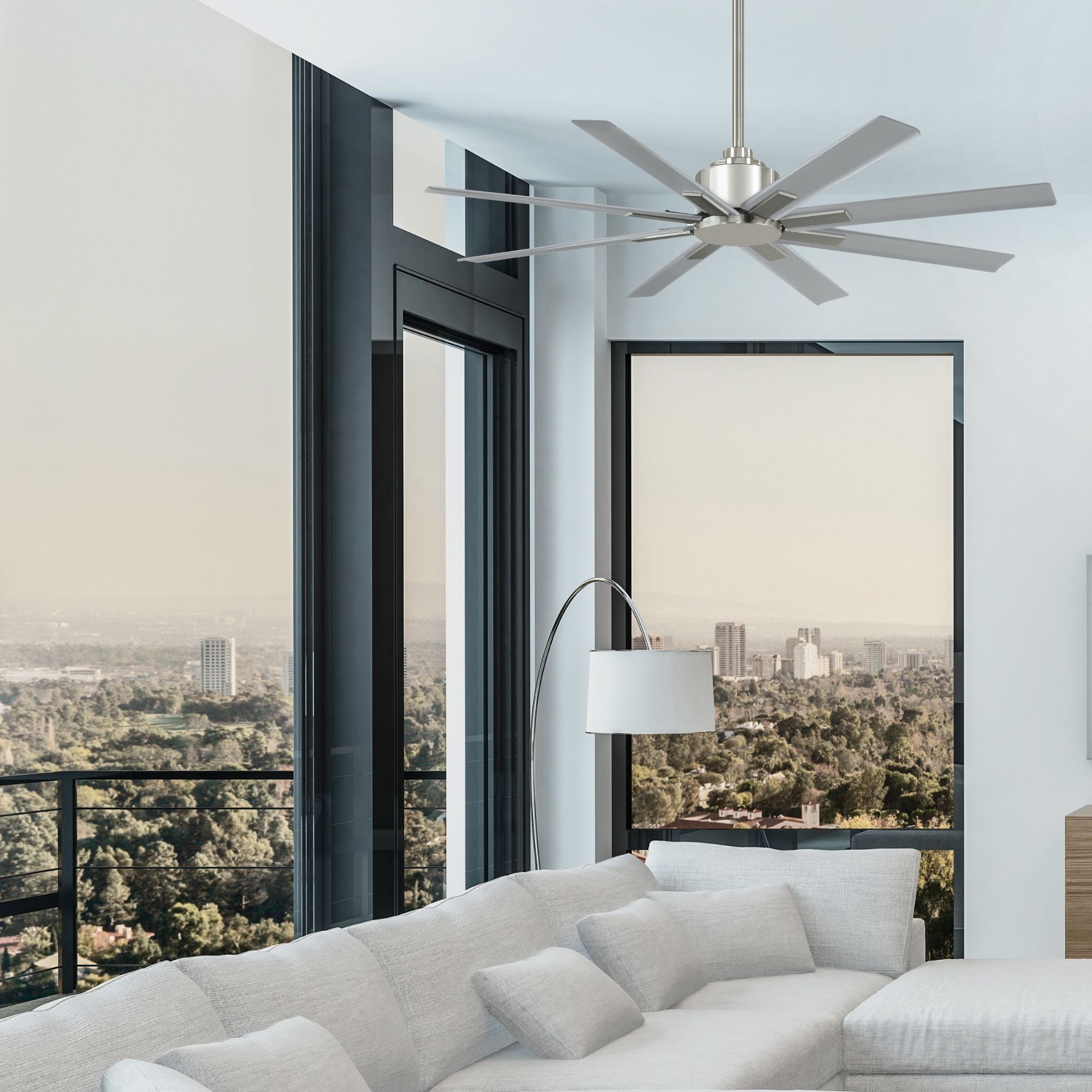 Xtreme H2O 52" Windmill Outdoor Ceiling Fan with Remote, Brushed Nickel - Bees Lighting