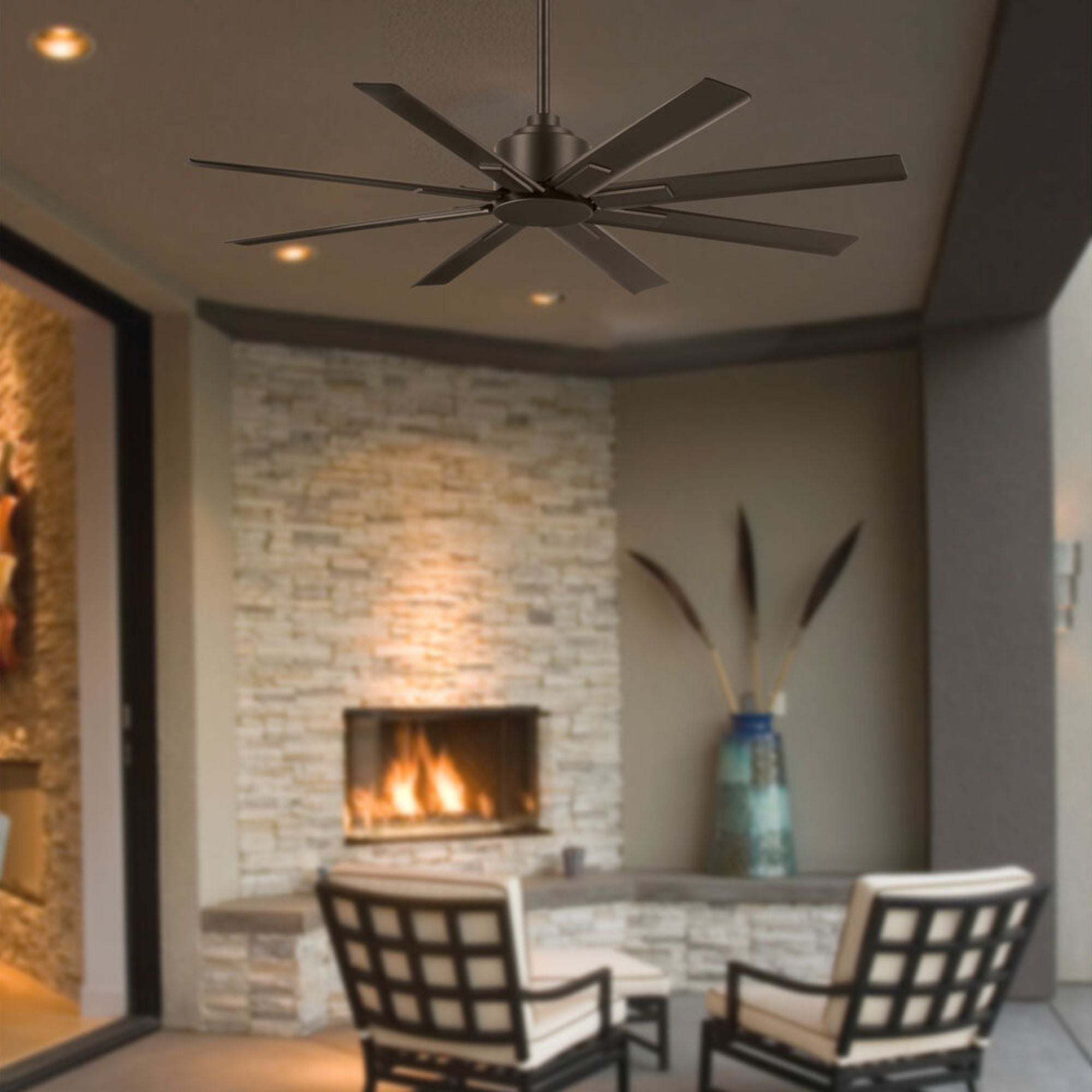 Xtreme H2O 52" Windmill Outdoor Ceiling Fan with Remote, Oil Rubbed Bronze - Bees Lighting