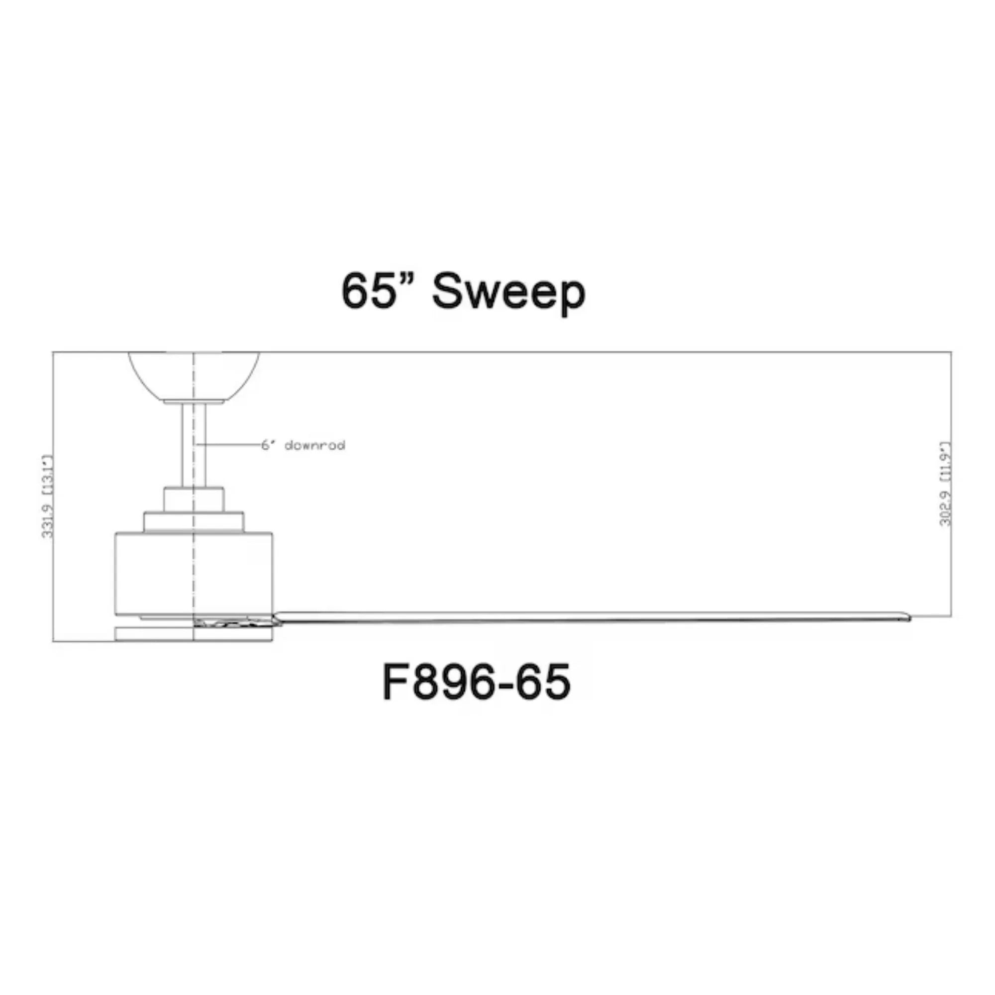 Xtreme H2O 65" Windmill Outdoor Ceiling Fan with Remote, Brushed Nickel