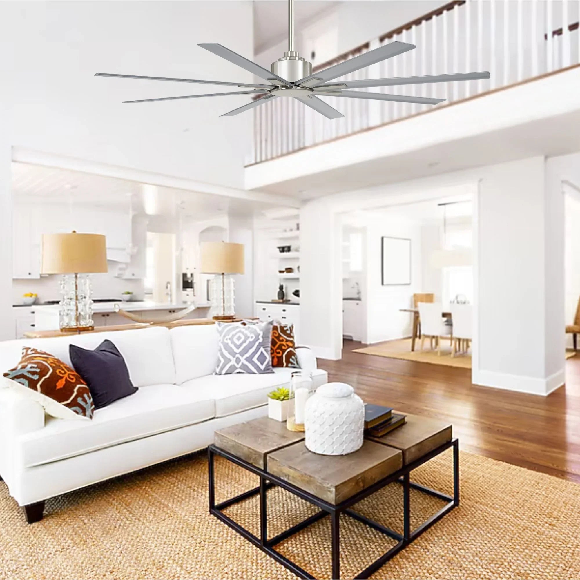 Xtreme H2O 65" Windmill Outdoor Ceiling Fan with Remote, Brushed Nickel