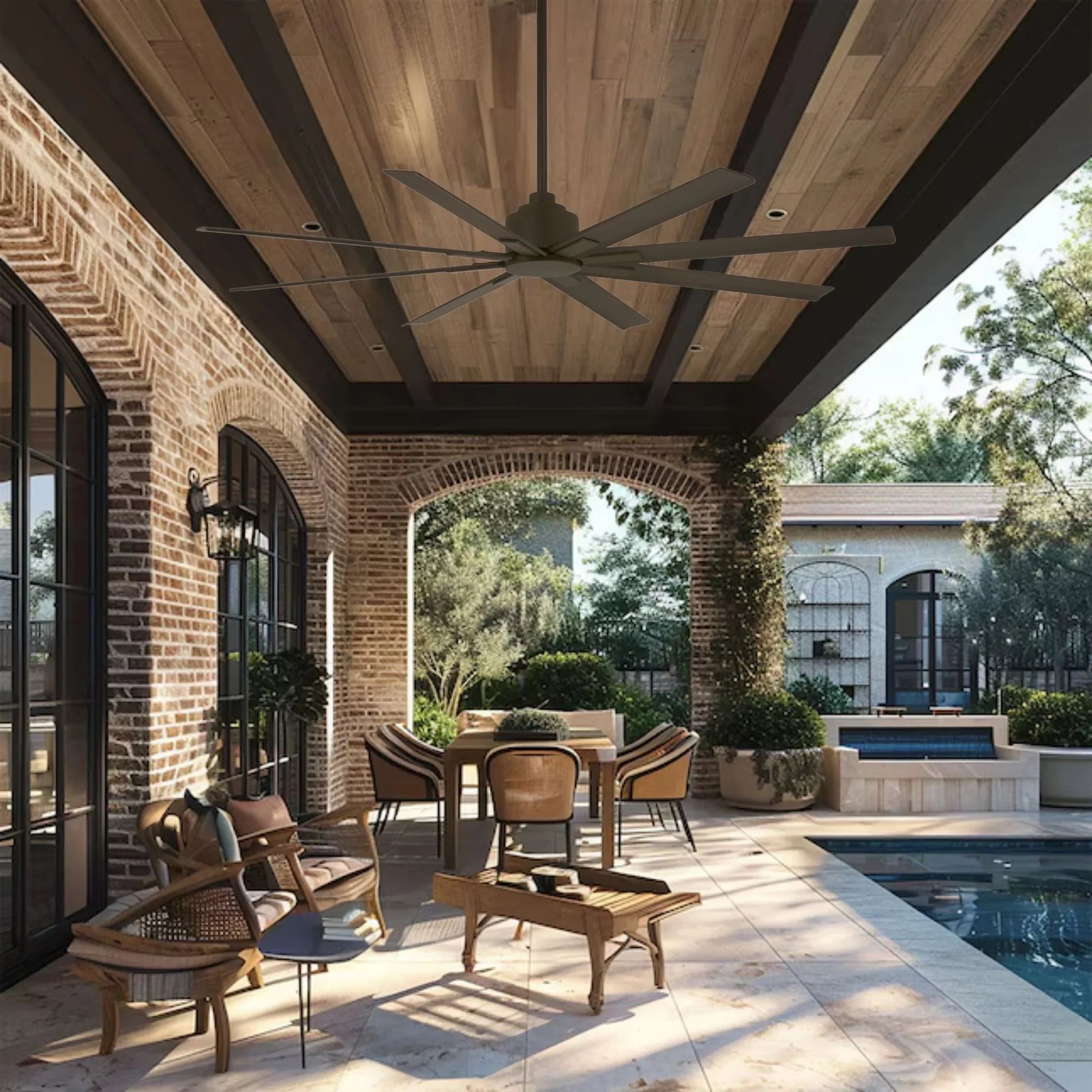 Xtreme H2O 65" Windmill Outdoor Ceiling Fan with Remote, Oil Rubbed Bronze