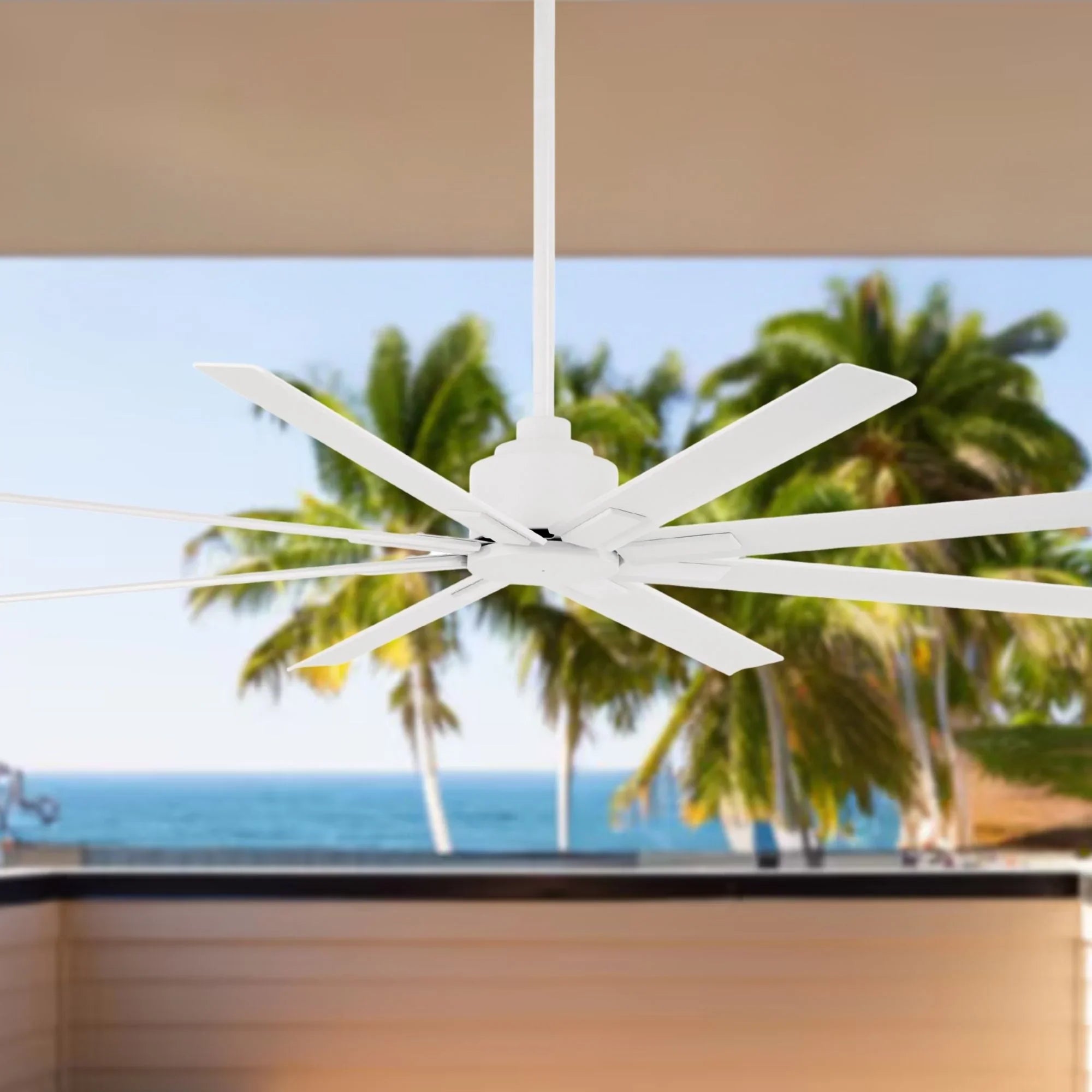 Xtreme H2O 65" Windmill Outdoor Ceiling Fan with Remote, Flat White