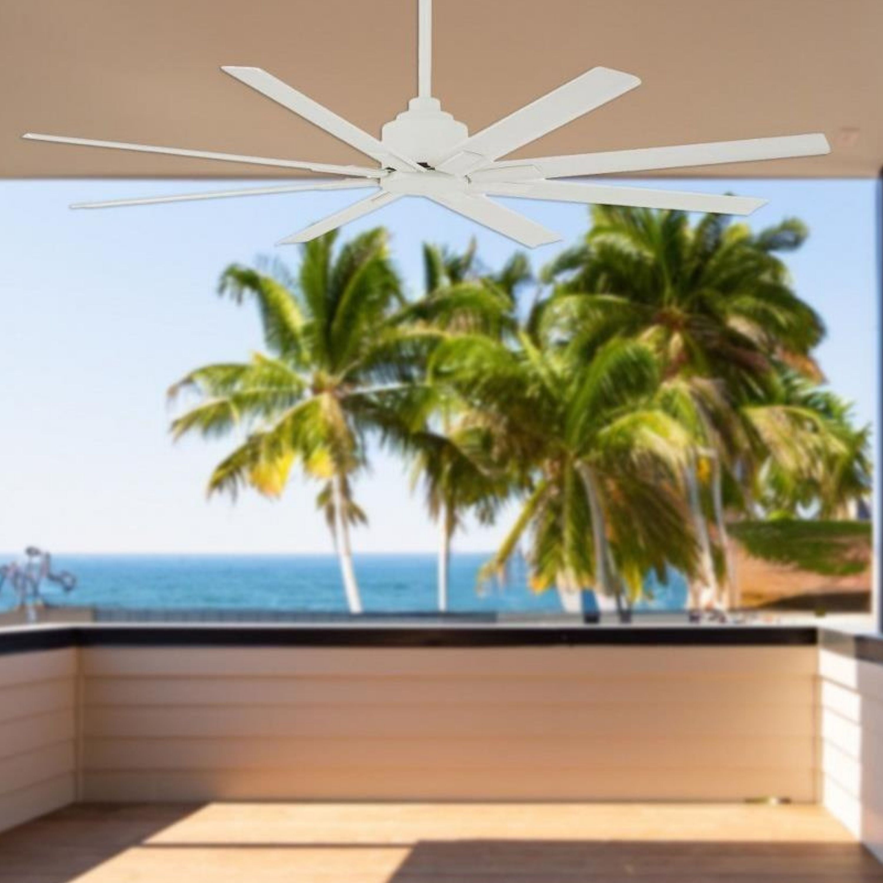 Xtreme H2O 65" Windmill Outdoor Ceiling Fan with Remote, Flat White