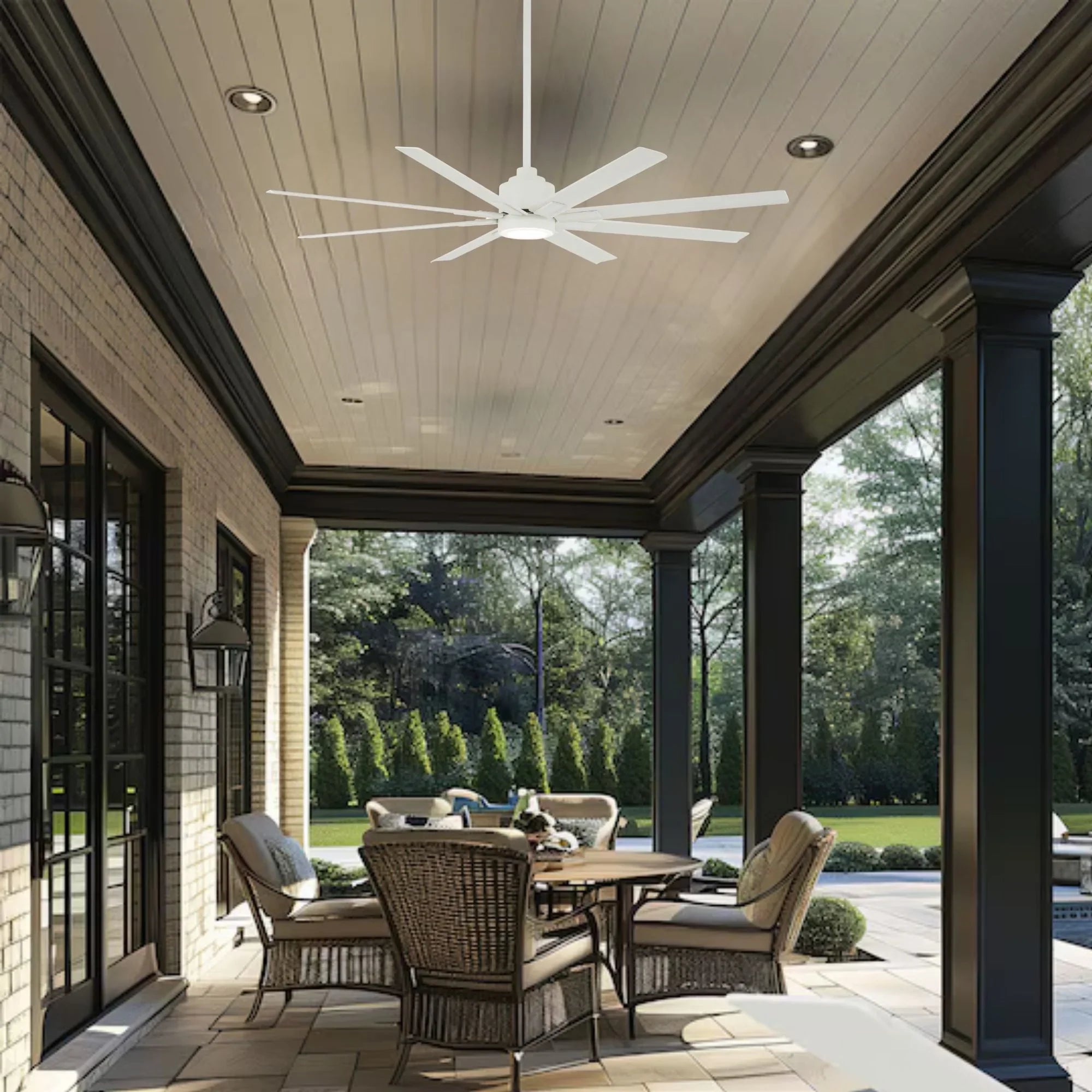 Xtreme H2O 65" Windmill Outdoor Ceiling Fan with Remote, Flat White