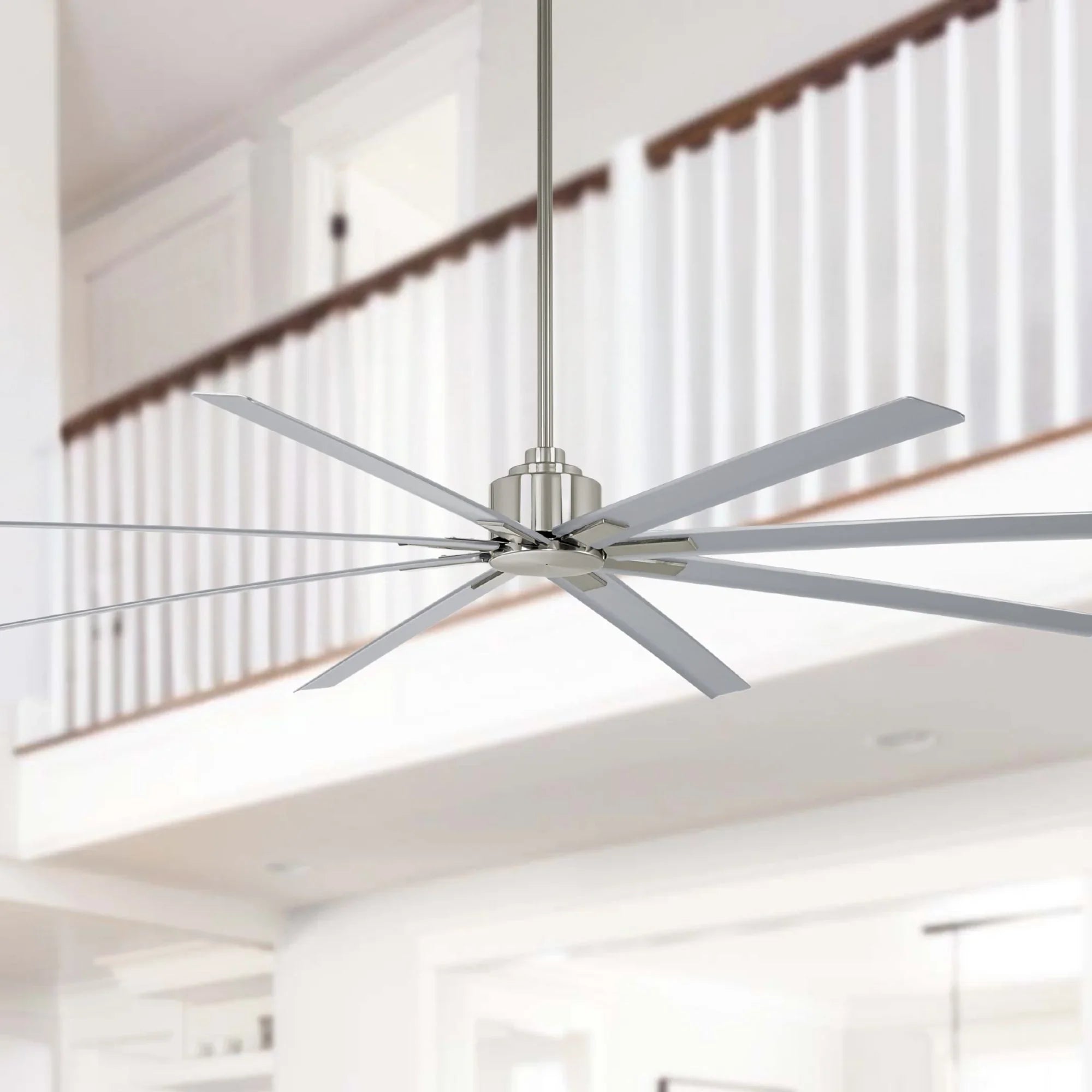 Xtreme H2O 84" Large Windmill Outdoor Ceiling Fan with Remote, Brushed Nickel