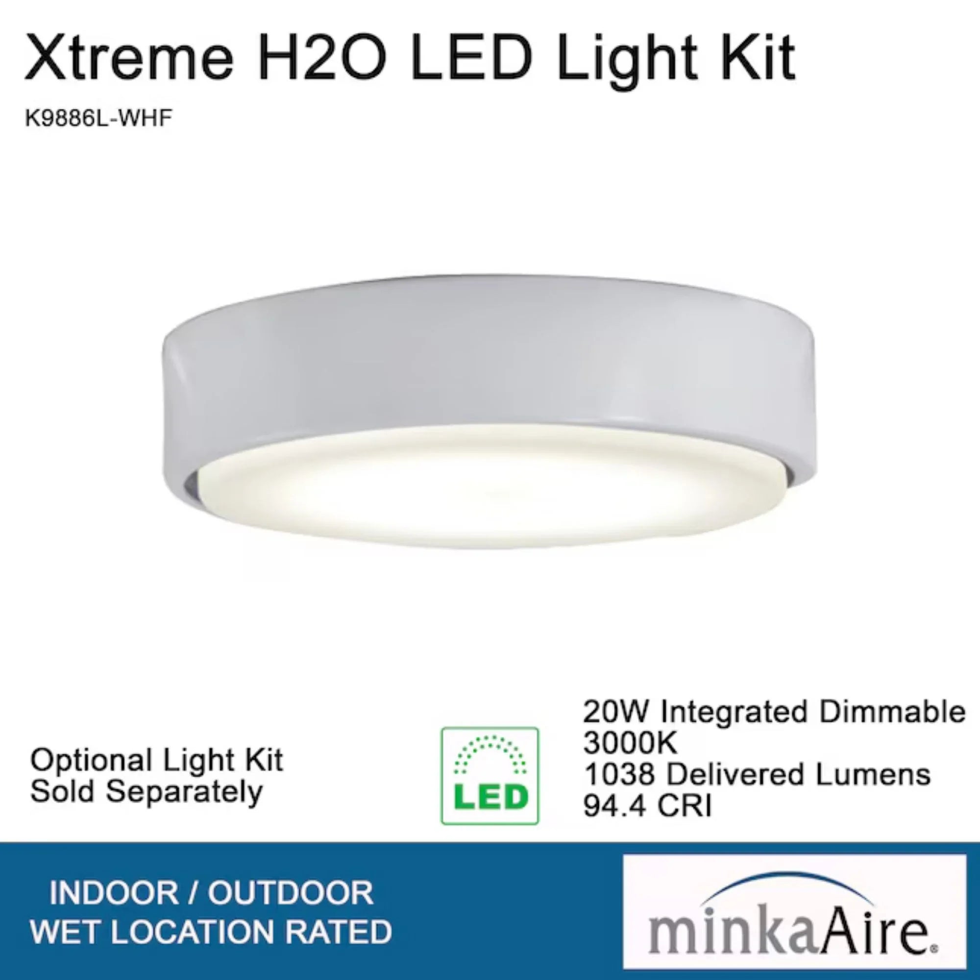 Xtreme H2O 84" Large Windmill Outdoor Ceiling Fan with Remote, Flat White