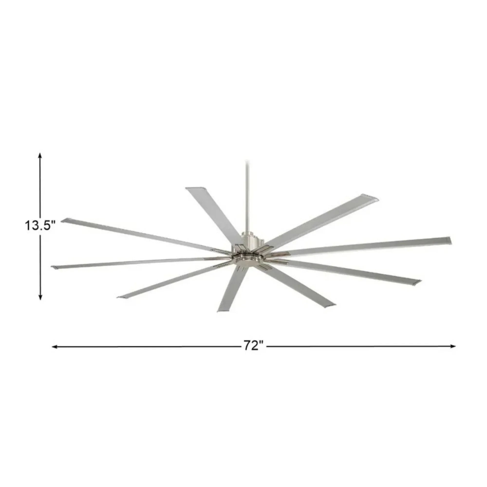 Xtreme 72" Windmill Ceiling Fan with Remote, Brushed Nickel