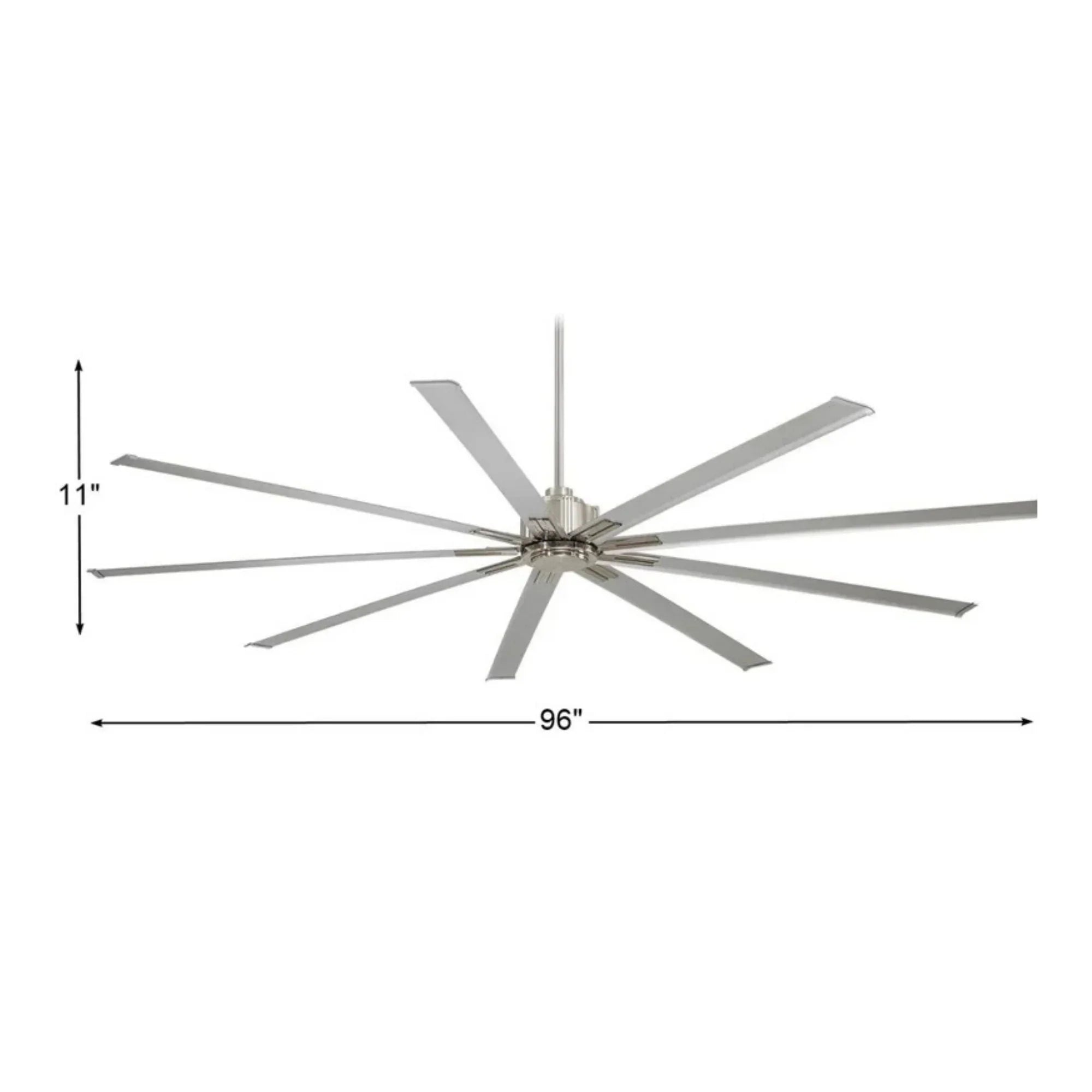Xtreme 96" Large Windmill Ceiling Fan with Remote, Brushed Nickel