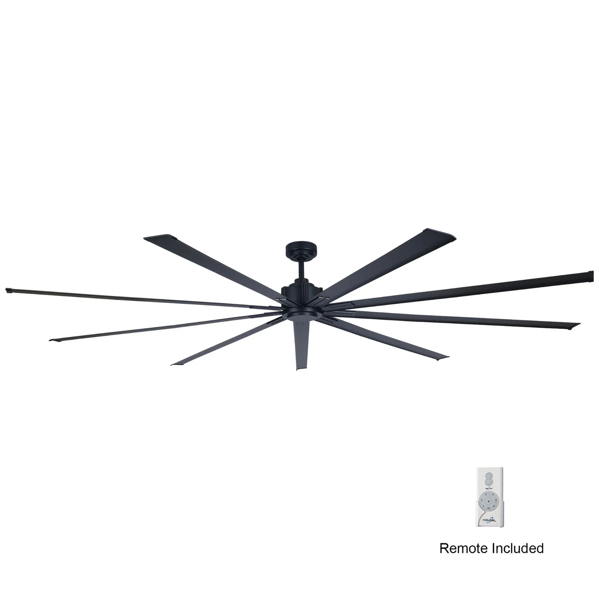 Xtreme 96" Large Windmill Ceiling Fan with Remote, Coal Black