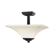 Agilis 16" 2-Light Semi-Flush Mount, Sand Coal Finish