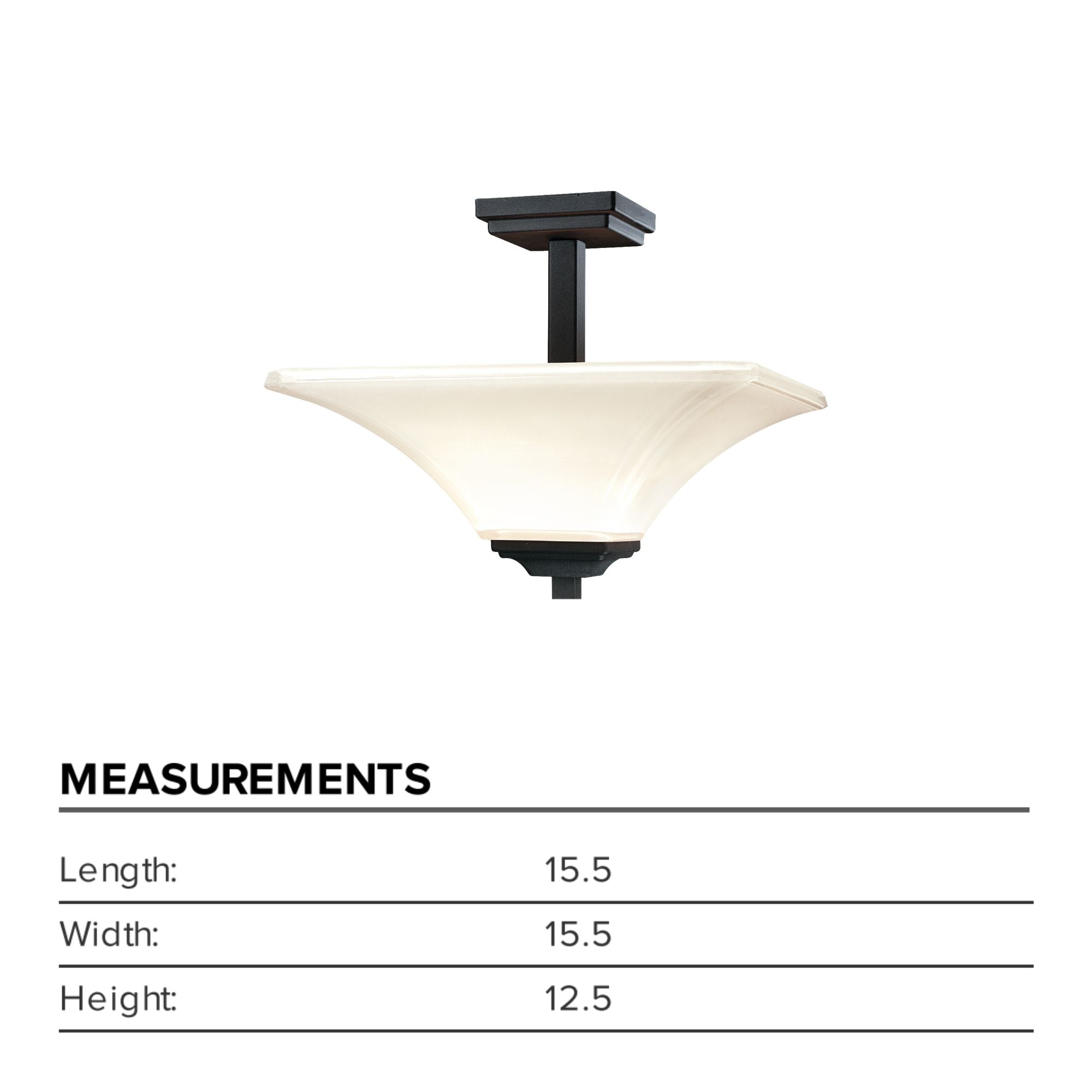 Agilis 16" 2-Light Semi-Flush Mount, Sand Coal Finish