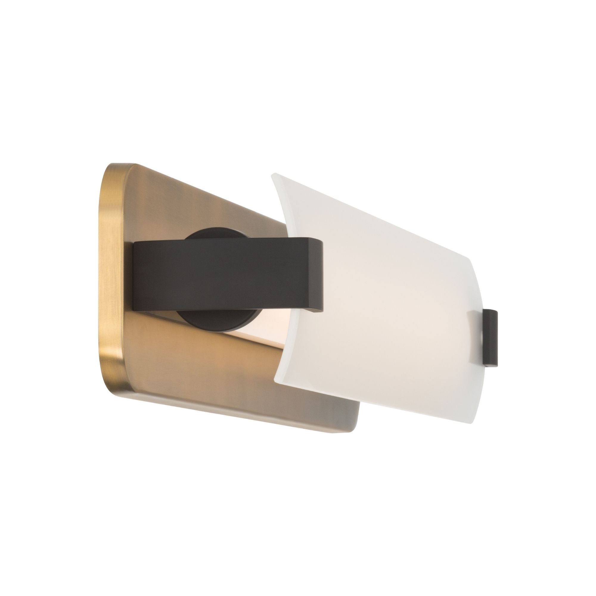 Minka-Lavery Arclume 24 in. LED Bath Bar, Legacy Brass & Dark Matte Black with Etched White Glass