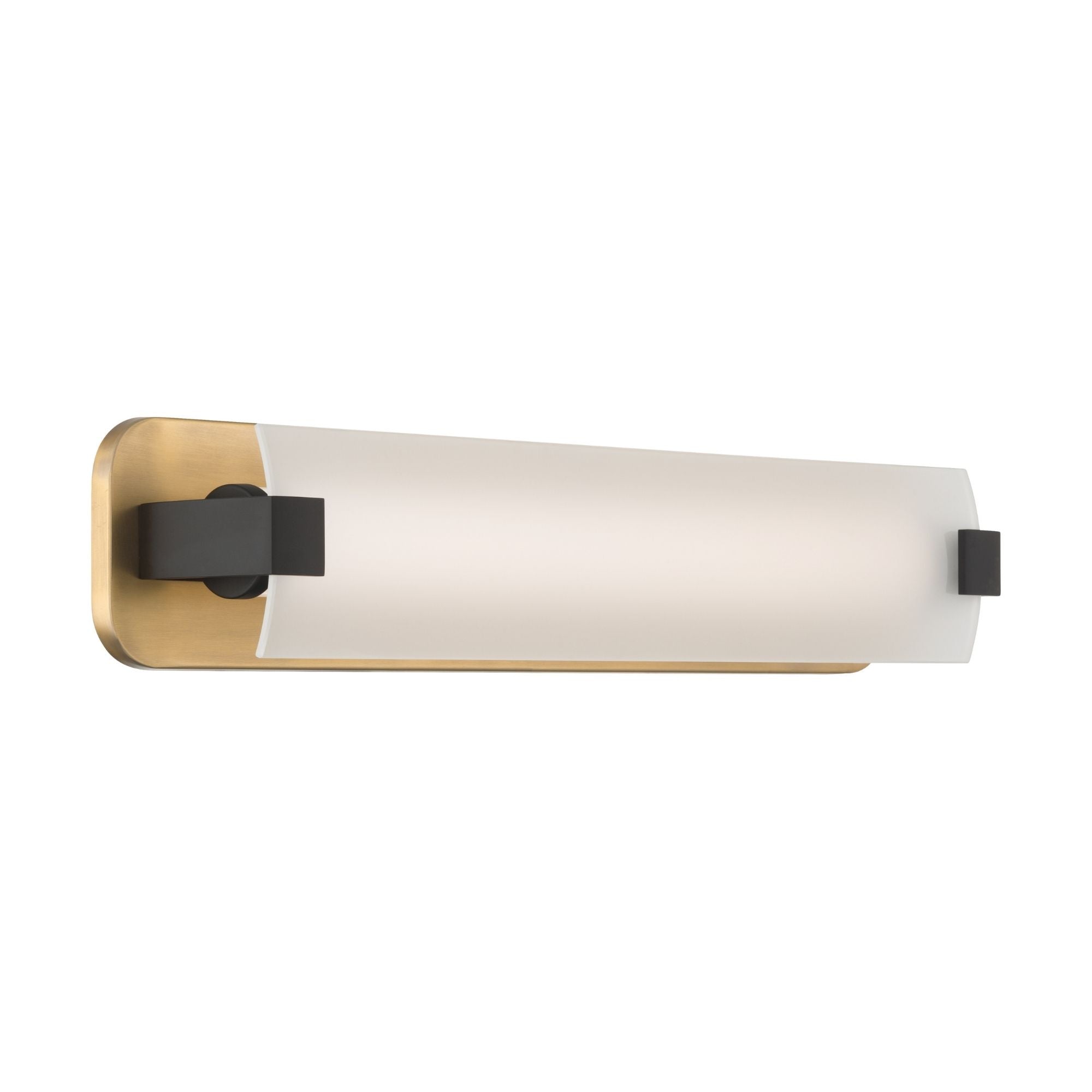 Minka-Lavery Arclume 24 in. LED Bath Bar, Legacy Brass & Dark Matte Black with Etched White Glass