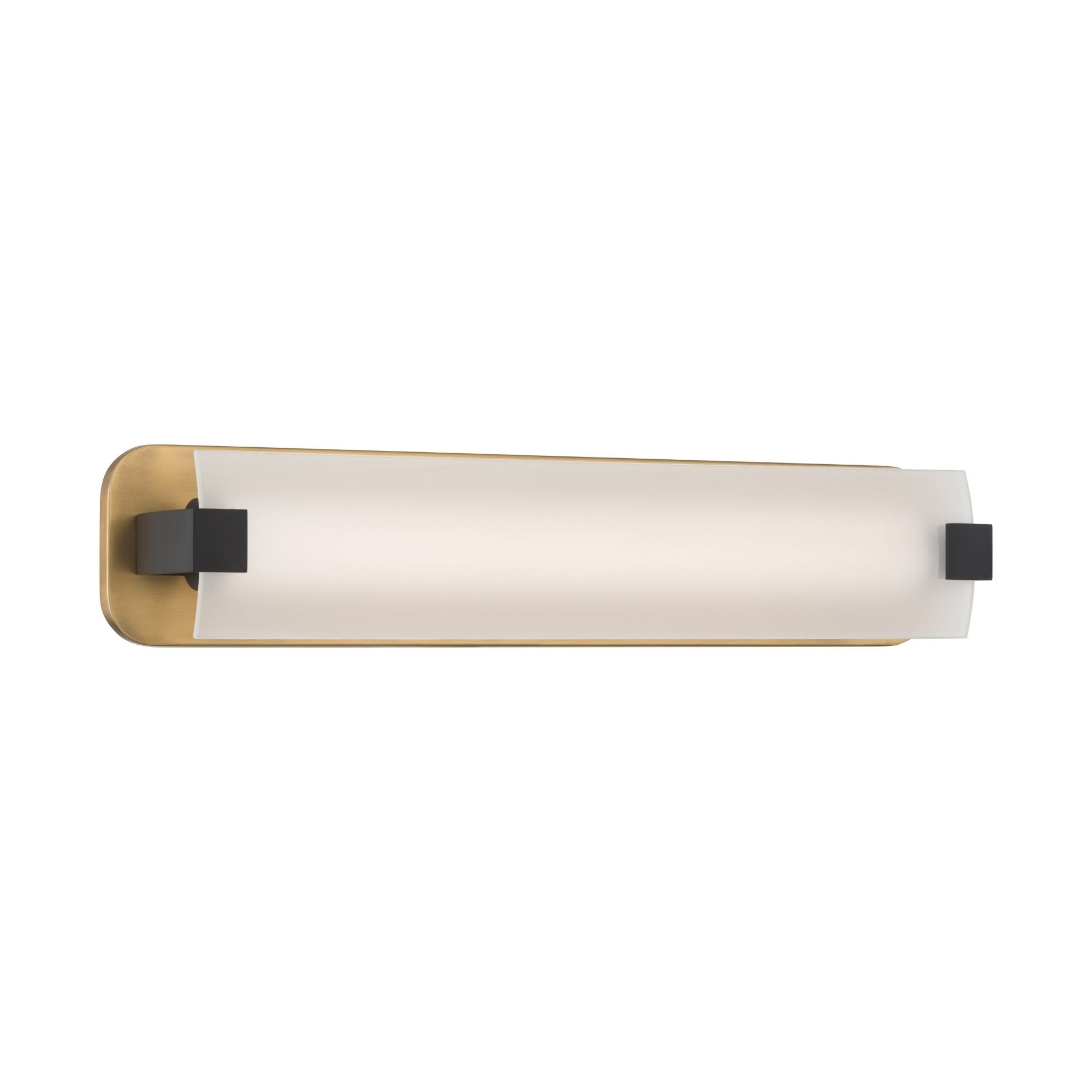 Minka-Lavery Arclume 24 in. LED Bath Bar, Legacy Brass & Dark Matte Black with Etched White Glass