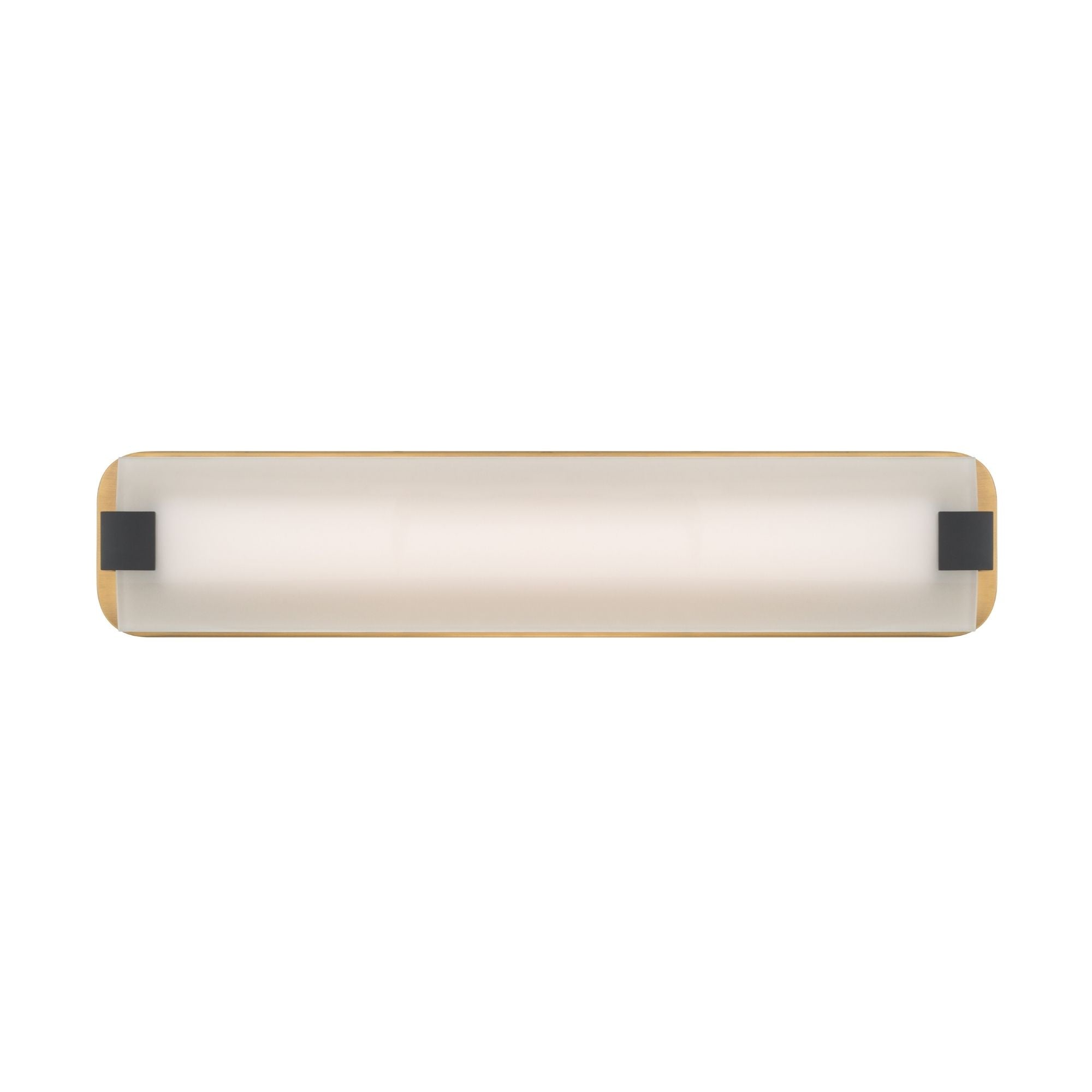 Minka-Lavery Arclume 24 in. LED Bath Bar, Legacy Brass & Dark Matte Black with Etched White Glass