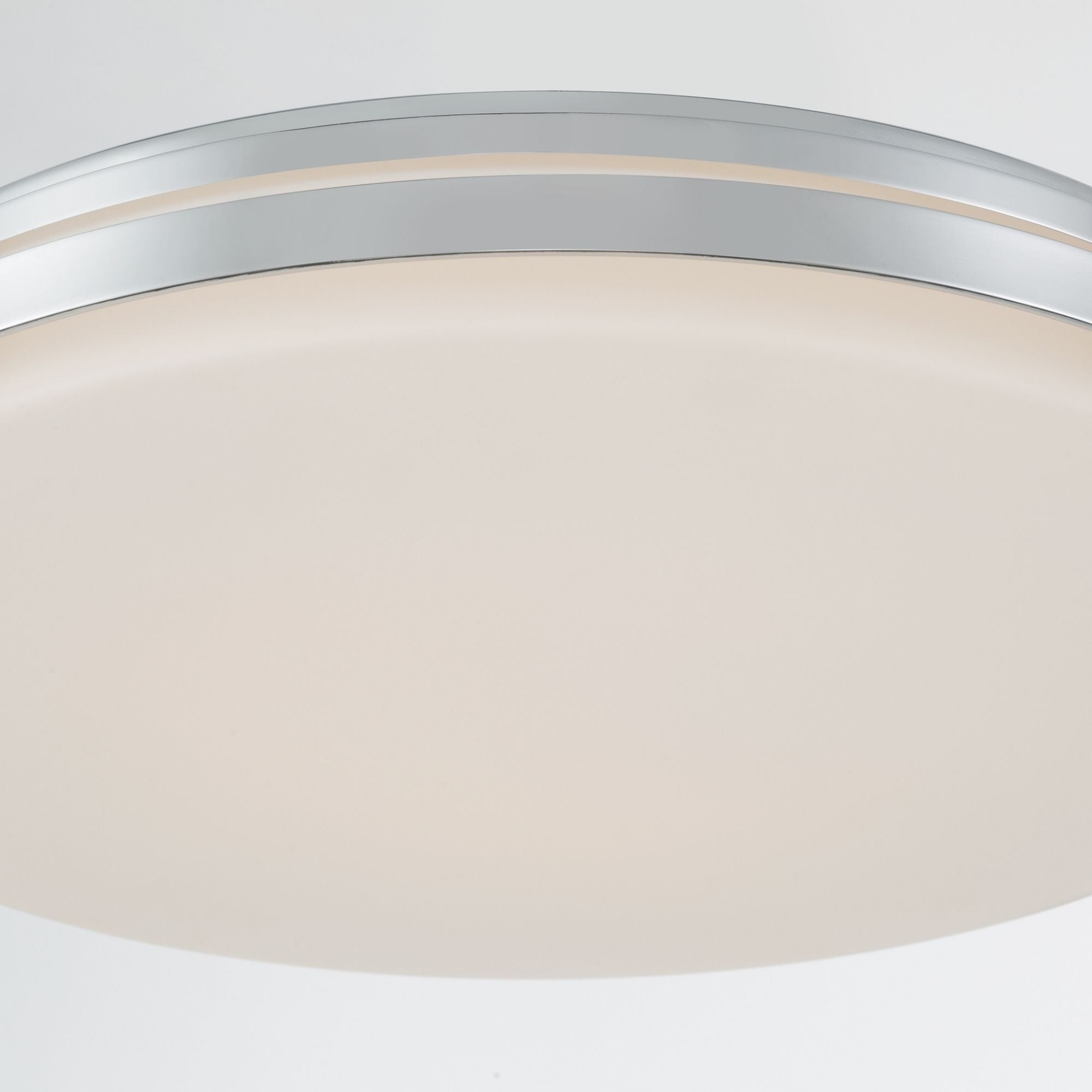 Minka-Lavery Arclume 18.75 in. LED Flush Mount, Chrome & Dark Matte Black with Etched White Glass