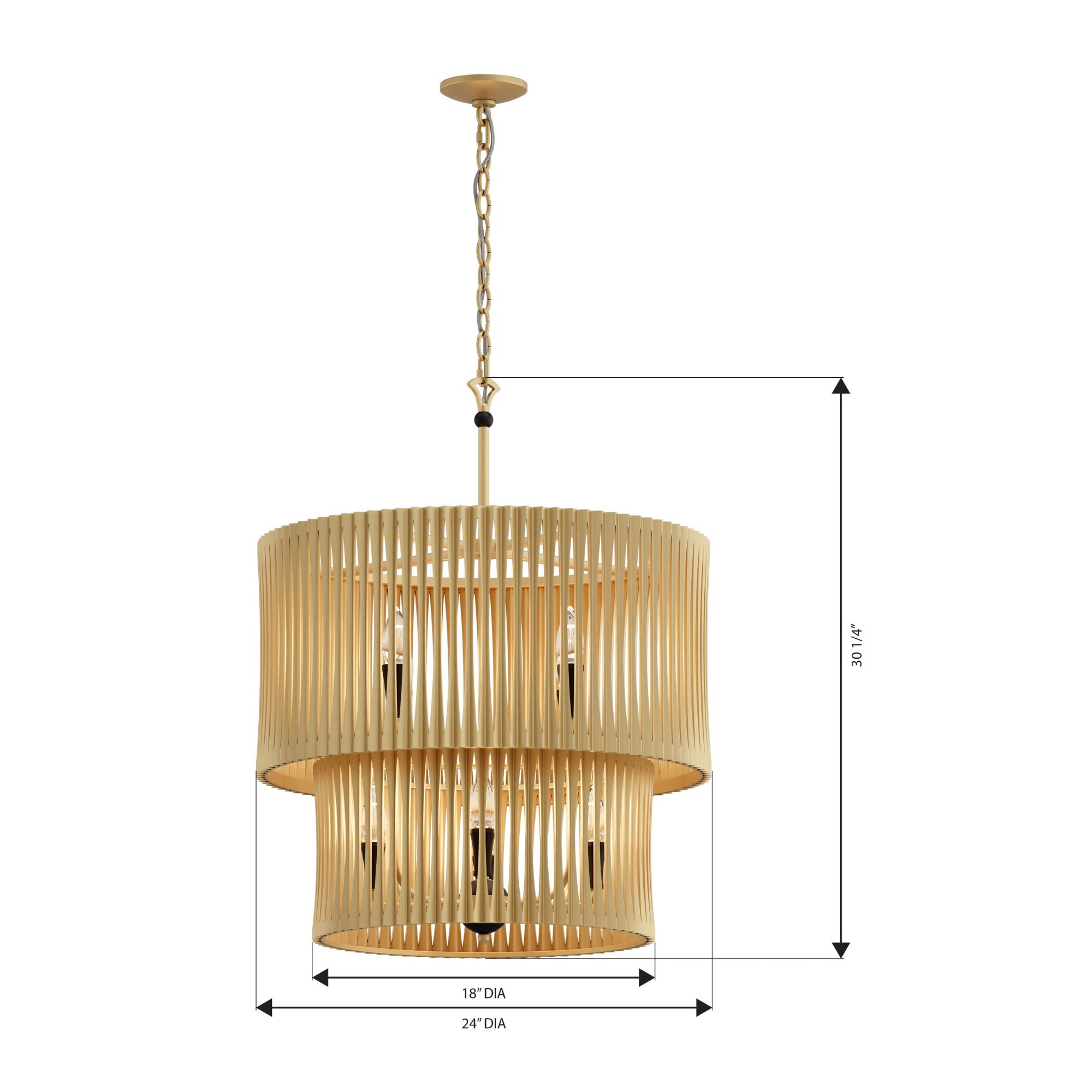 Minka-Lavery Aven 31 in. 8-Light Pendant, Sand Coal Black & Painted Legacy Brass