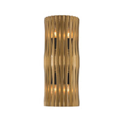 Minka-Lavery Aven 17.25 in. 4-Light Wall Sconce, Sand Coal Black & Painted Legacy Brass
